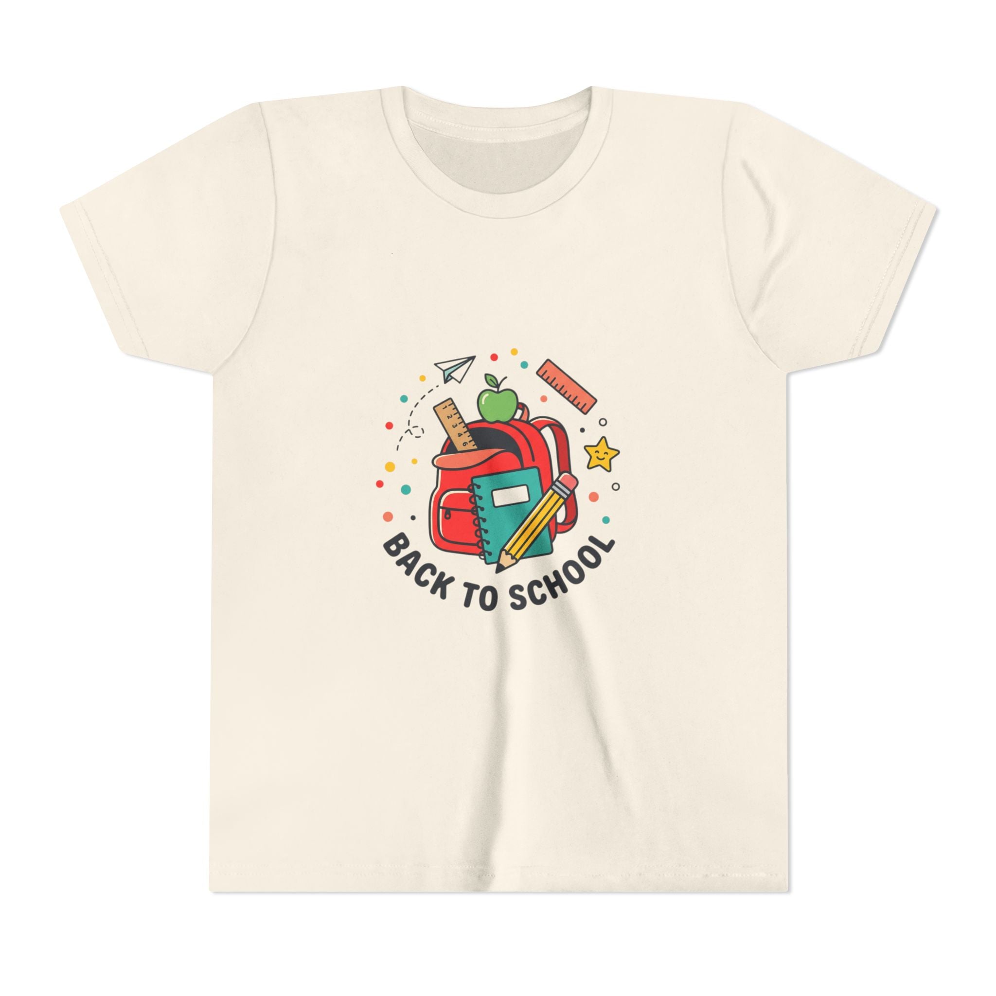 Back to School Youth Tee — Kids Backpack & School Supplies Graphic Shirt