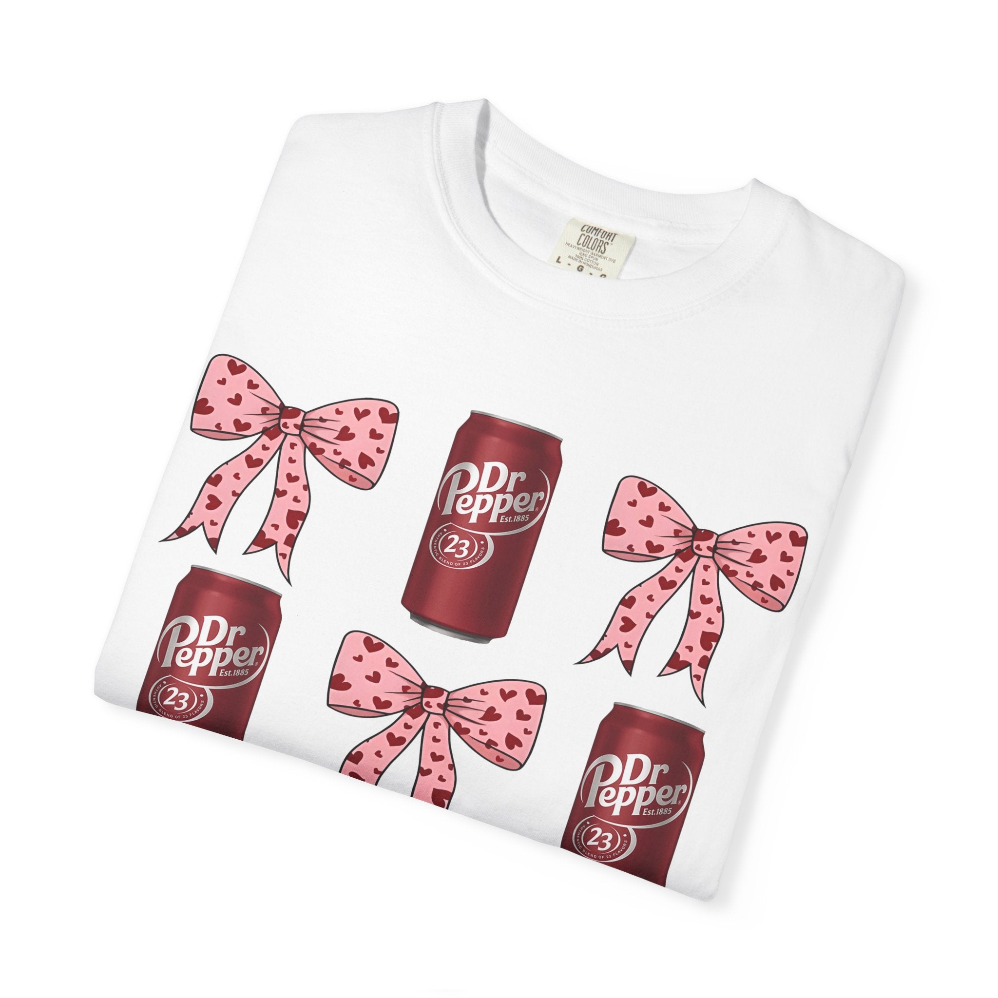 Dr Pepper Cans & Pink Polka Dot Bows T-Shirt