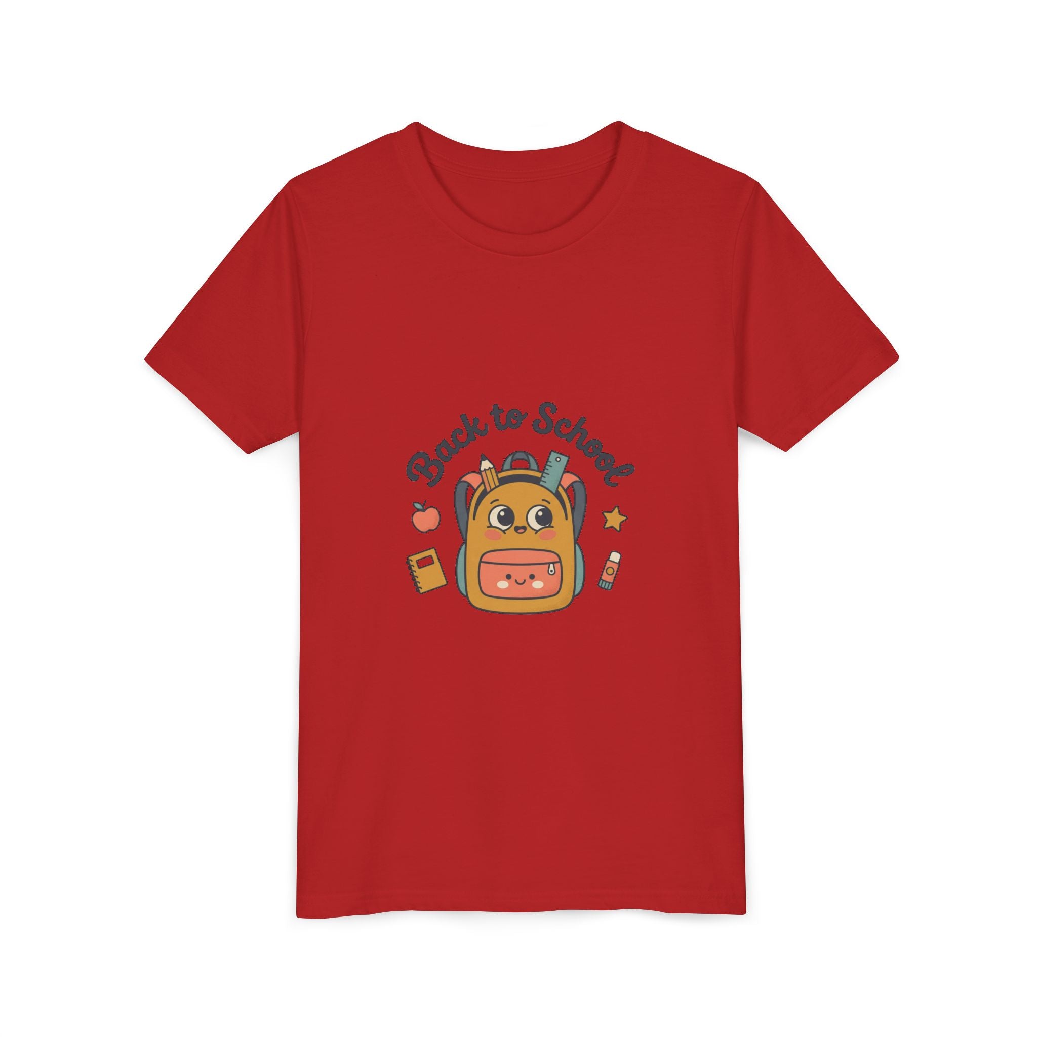 Back to School Youth Tee — Cute Backpack & Supplies Kids Shirt