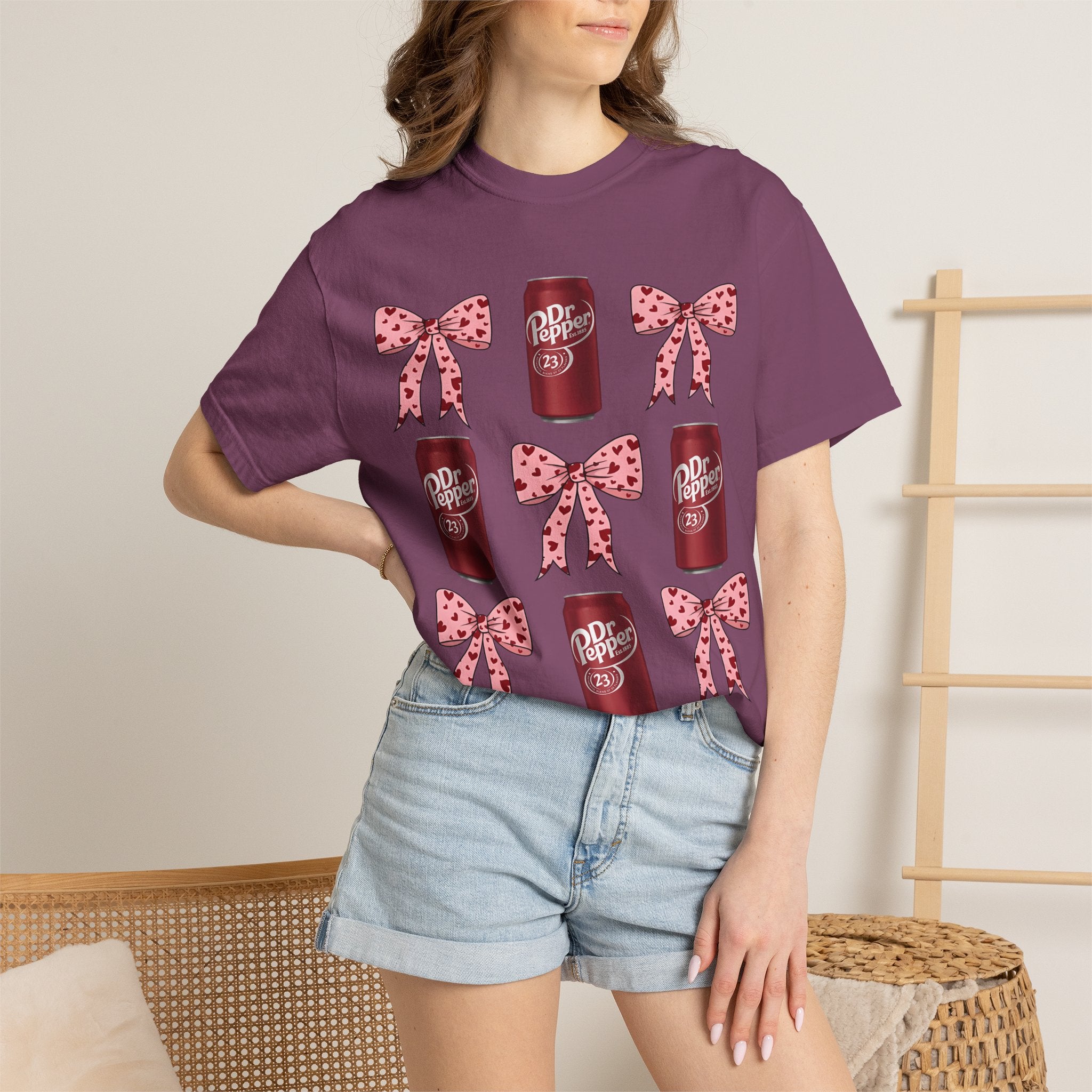 Dr Pepper Cans & Pink Polka Dot Bows T-Shirt