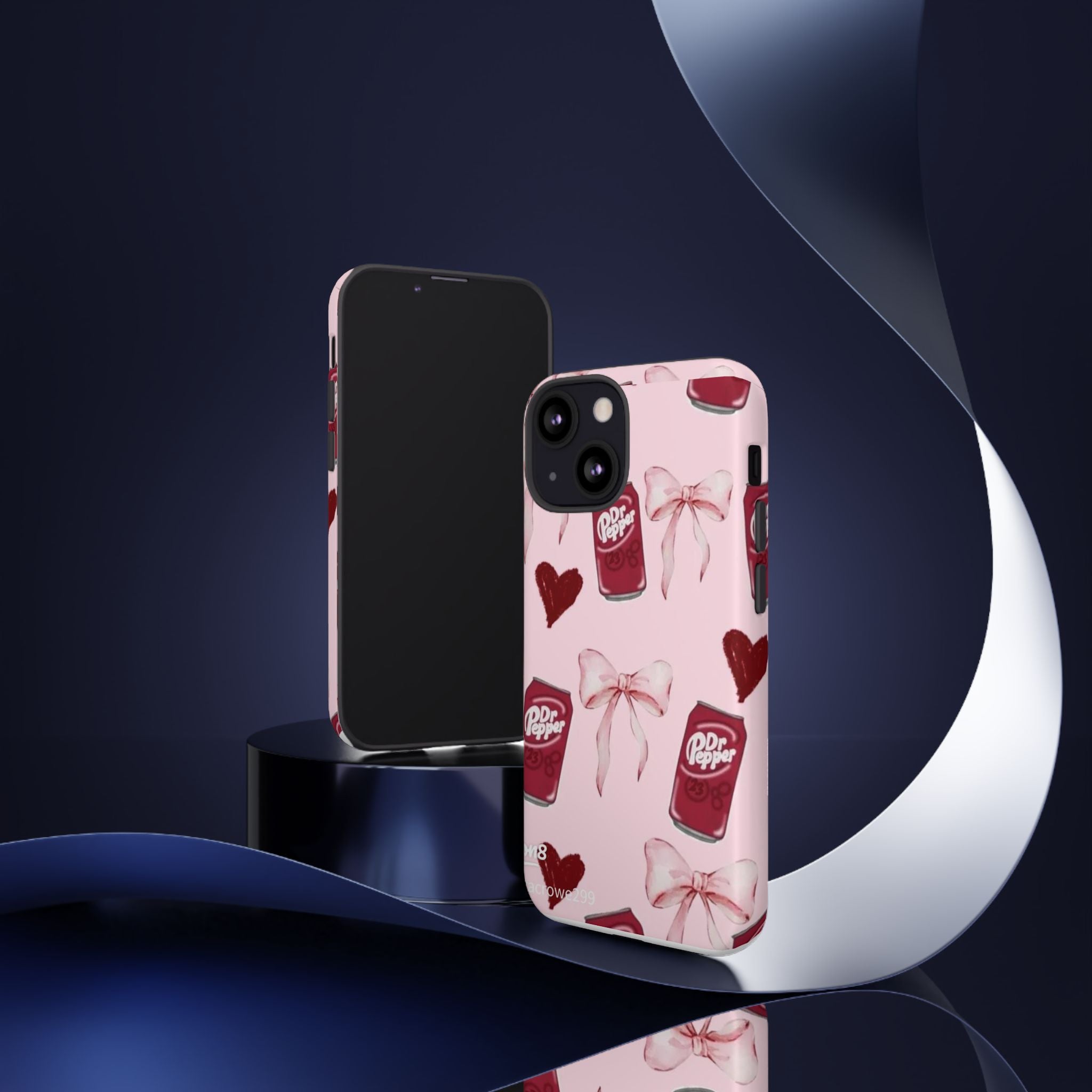 Dr Pepper Pink Bow Phone Case — Cute Soda Pattern Tough Case