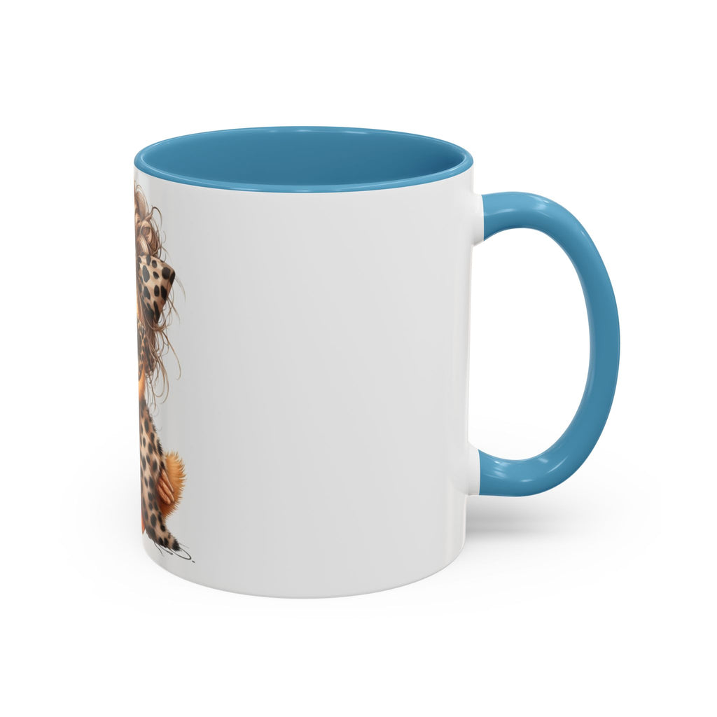 Leopard Chick Coffee Mug — Cute Chic Duckling Accent Mug (11/15oz)