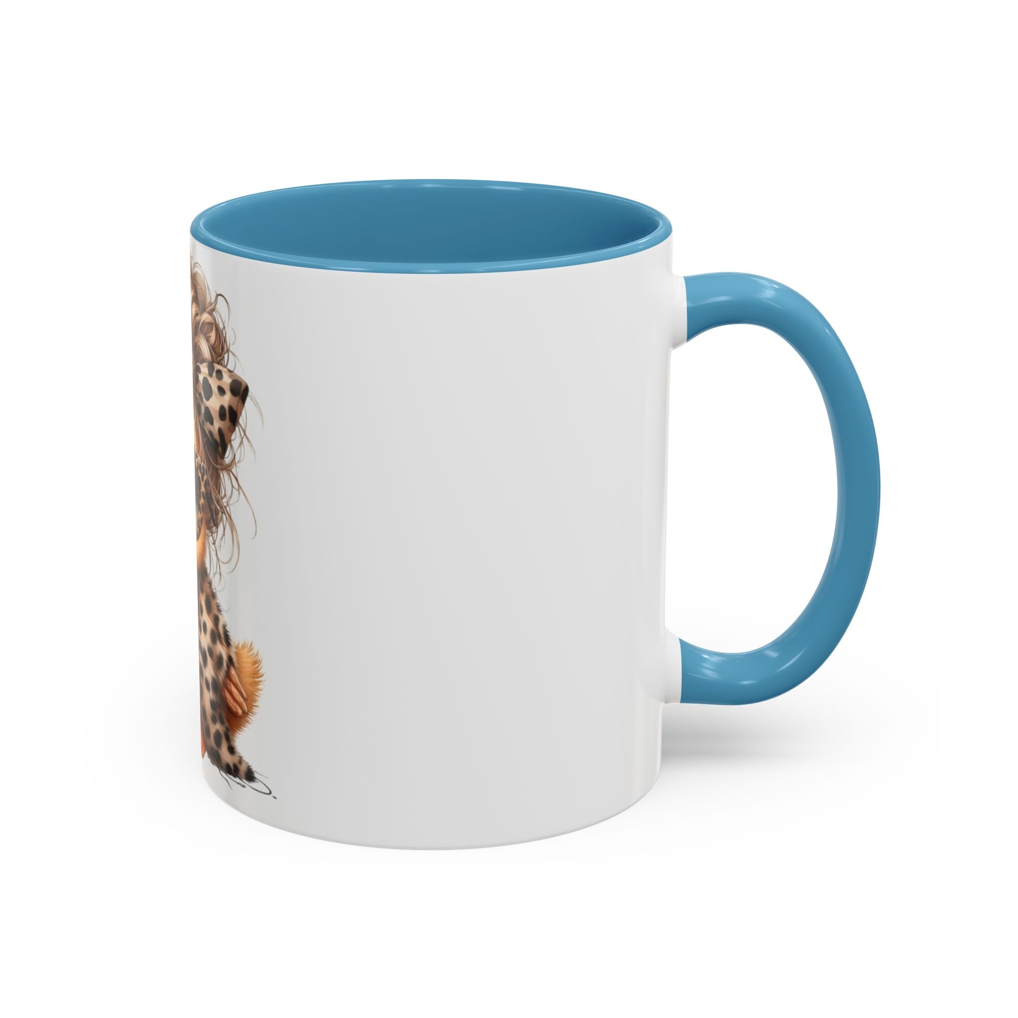 Leopard Chick Coffee Mug — Cute Chic Duckling Accent Mug (11/15oz)