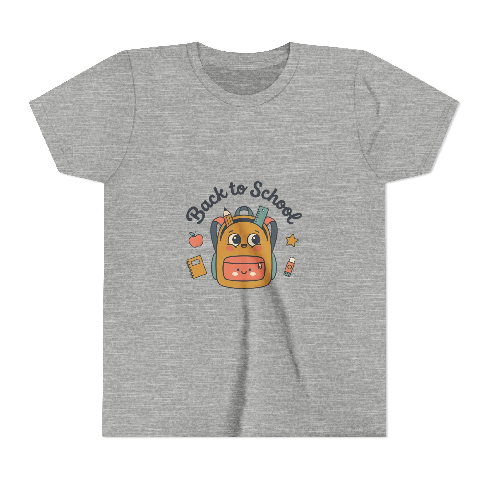 Back to School Youth Tee — Cute Backpack & Supplies Kids Shirt