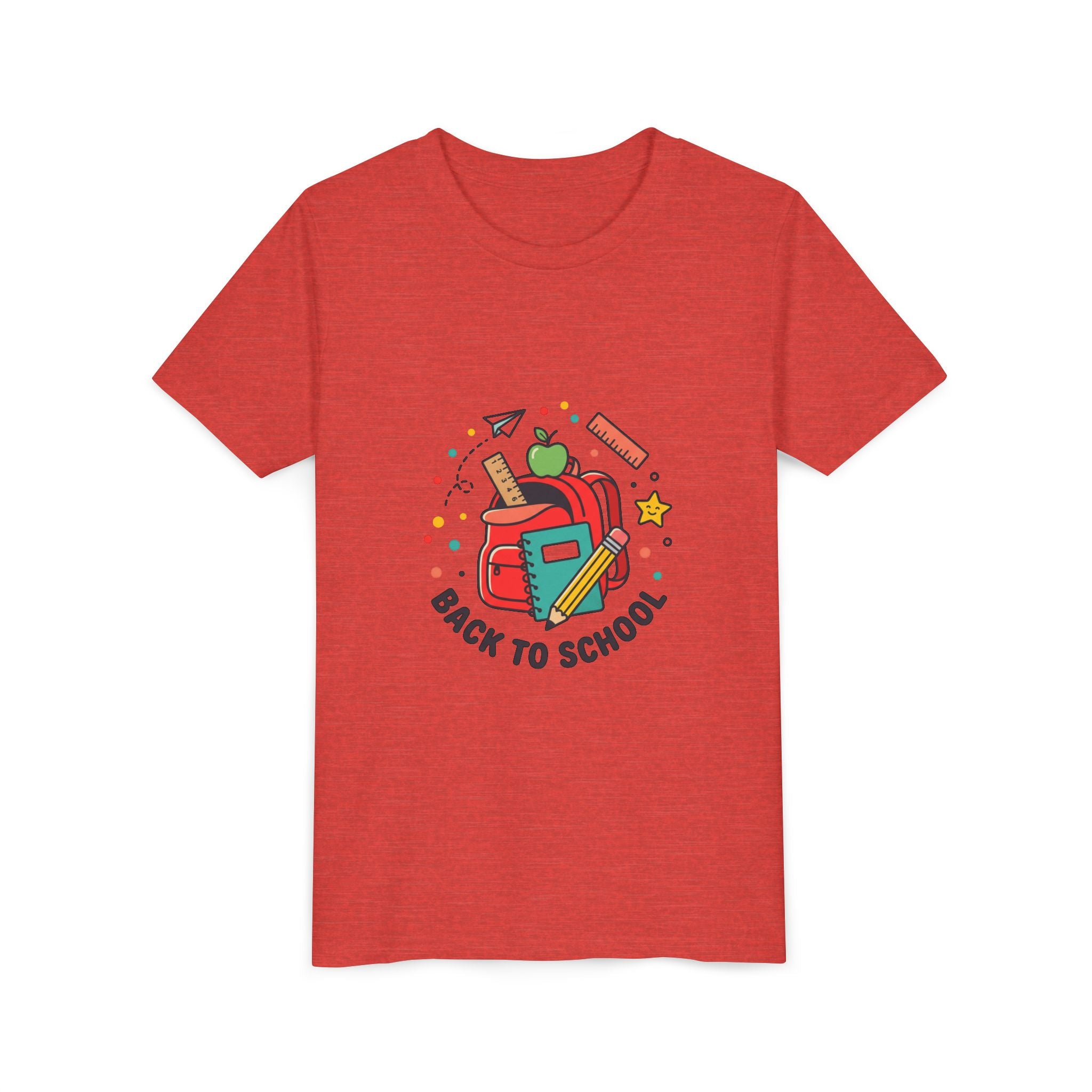Back to School Youth Tee — Kids Backpack & School Supplies Graphic Shirt