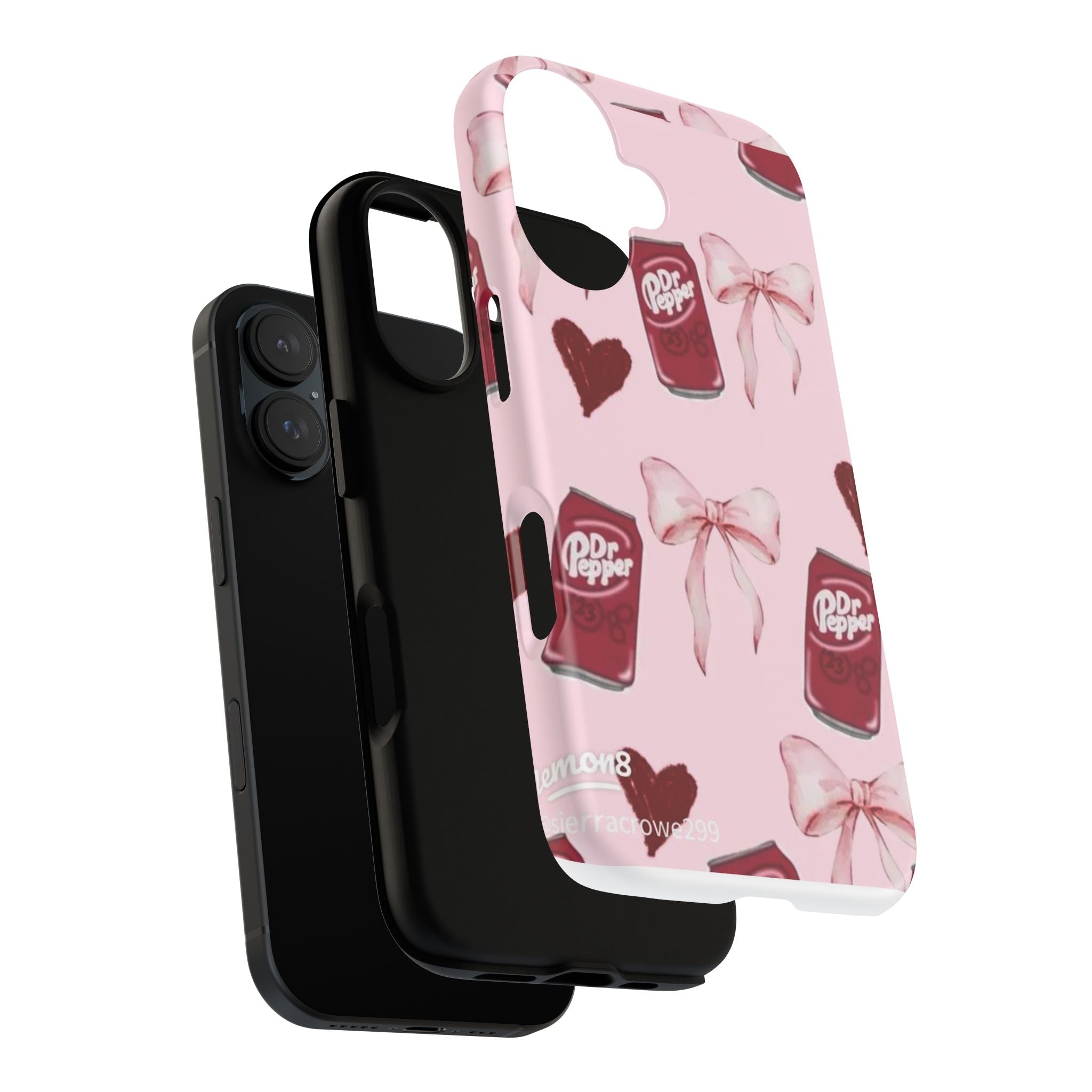 Dr Pepper Pink Bow Phone Case — Cute Soda Pattern Tough Case