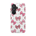 Pink Bow Pattern Phone Case — Cute Floral Ribbon Tough Case