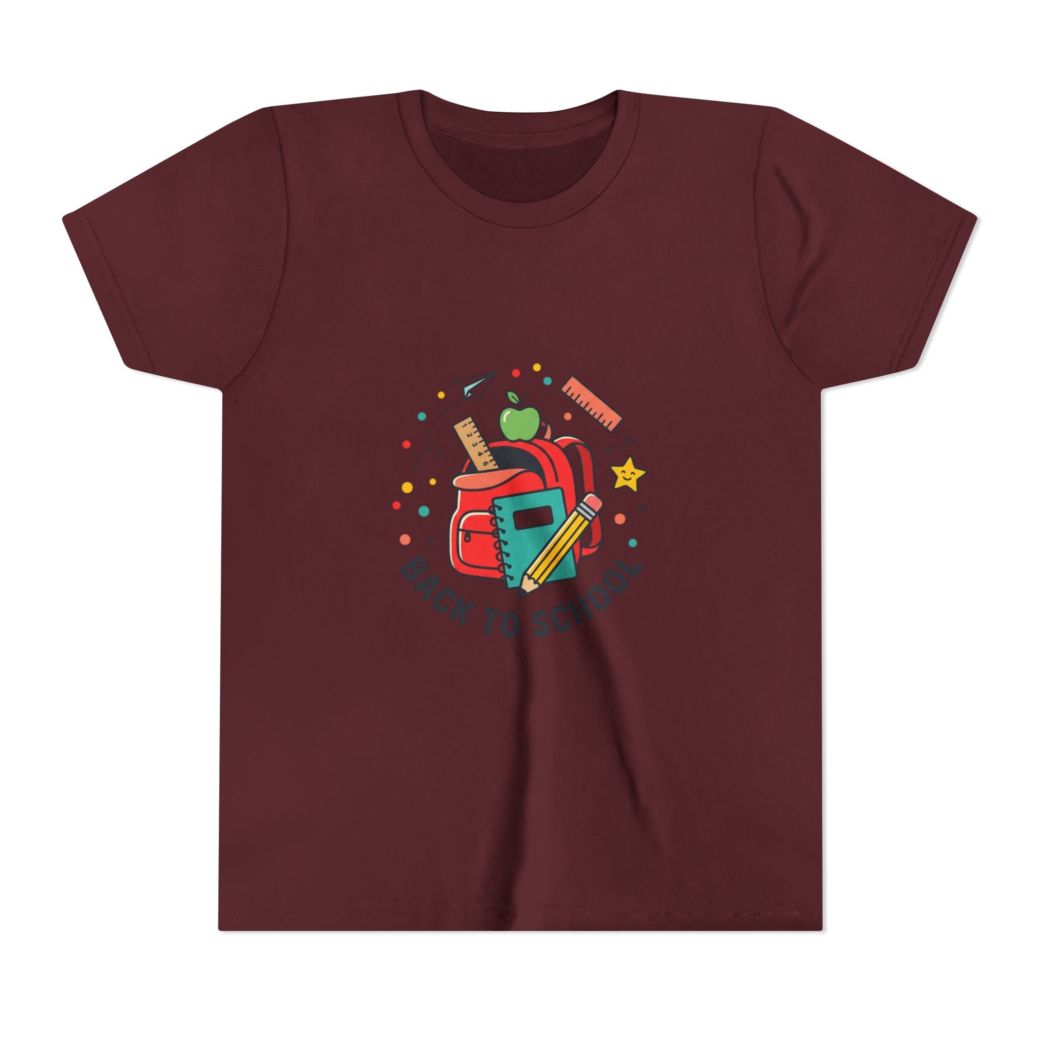 Back to School Youth Tee — Kids Backpack & School Supplies Graphic Shirt