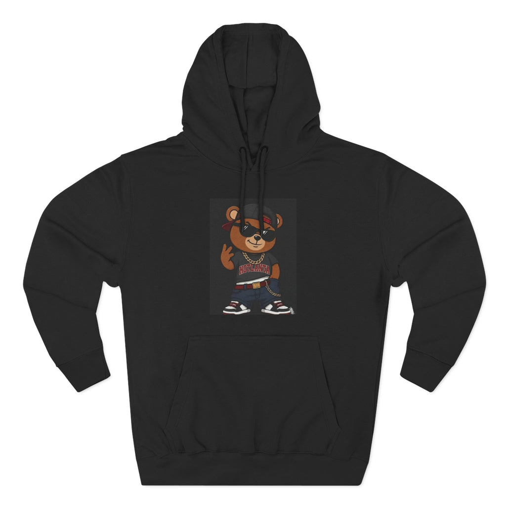 Bear Streetwear Hoodie — Cool Cartoon Bear Graphic Fleece Hoodie