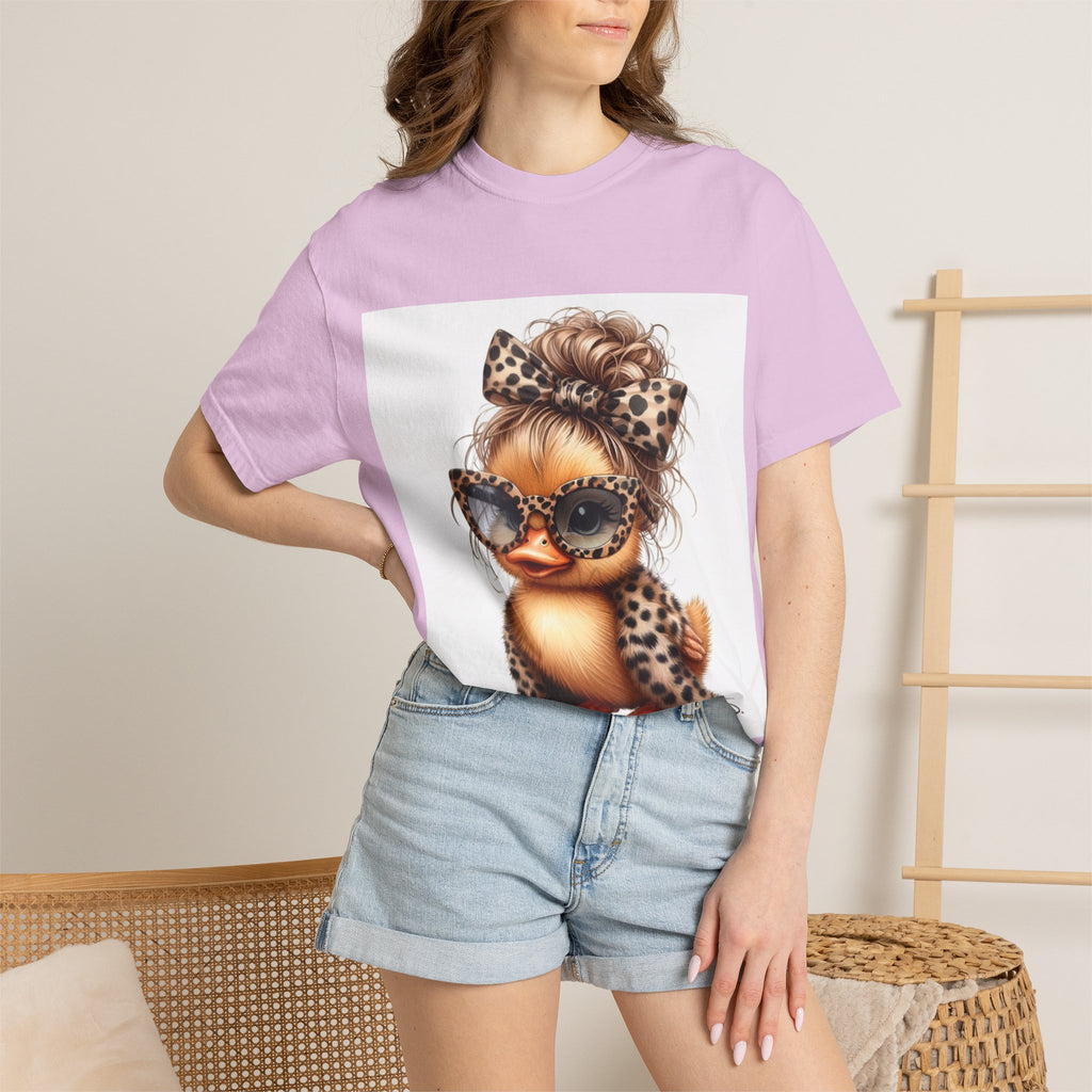 Cute Leopard Chick T-Shirt — Sunglasses Chick Graphic Tee