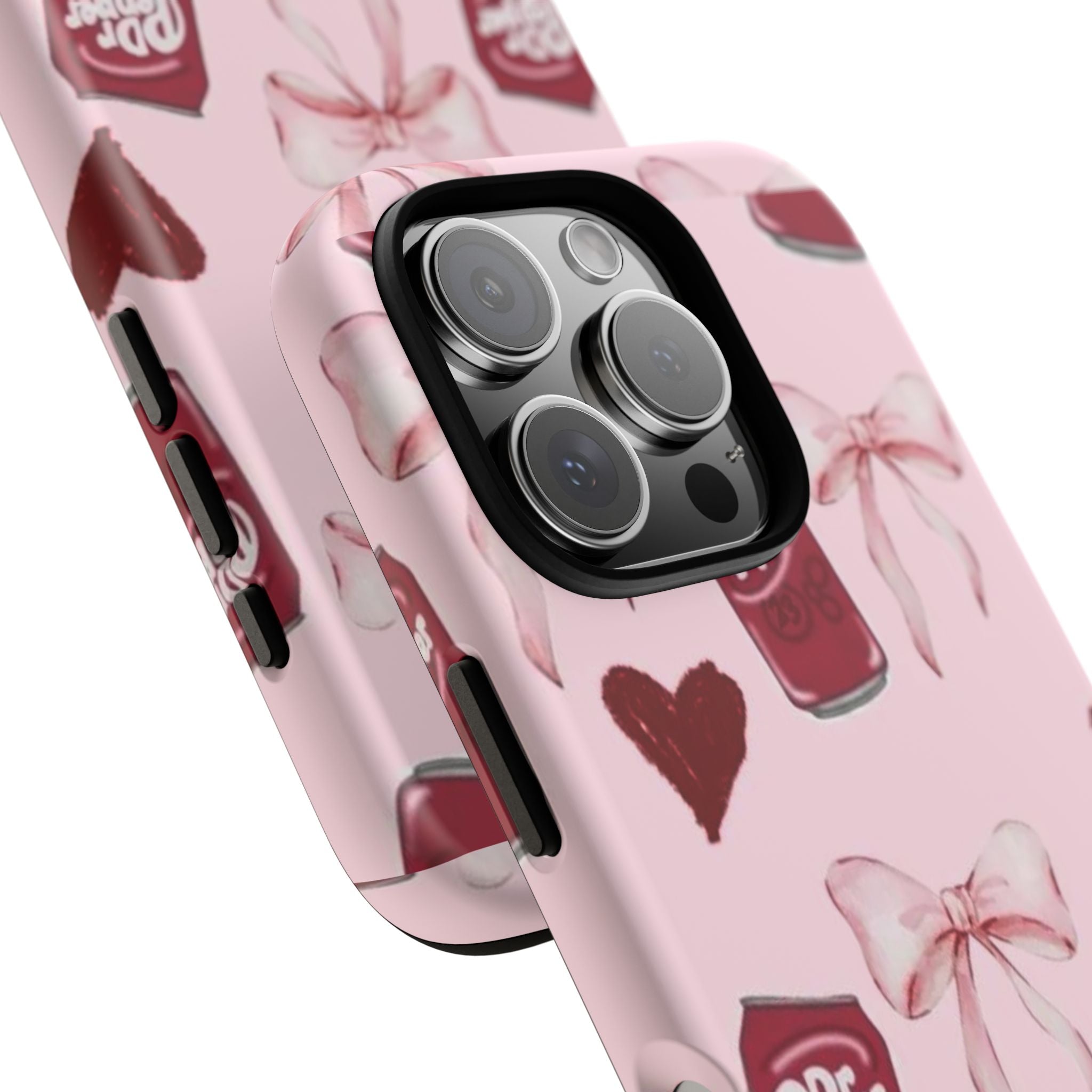 Dr Pepper Pink Bow Phone Case — Cute Soda Pattern Tough Case