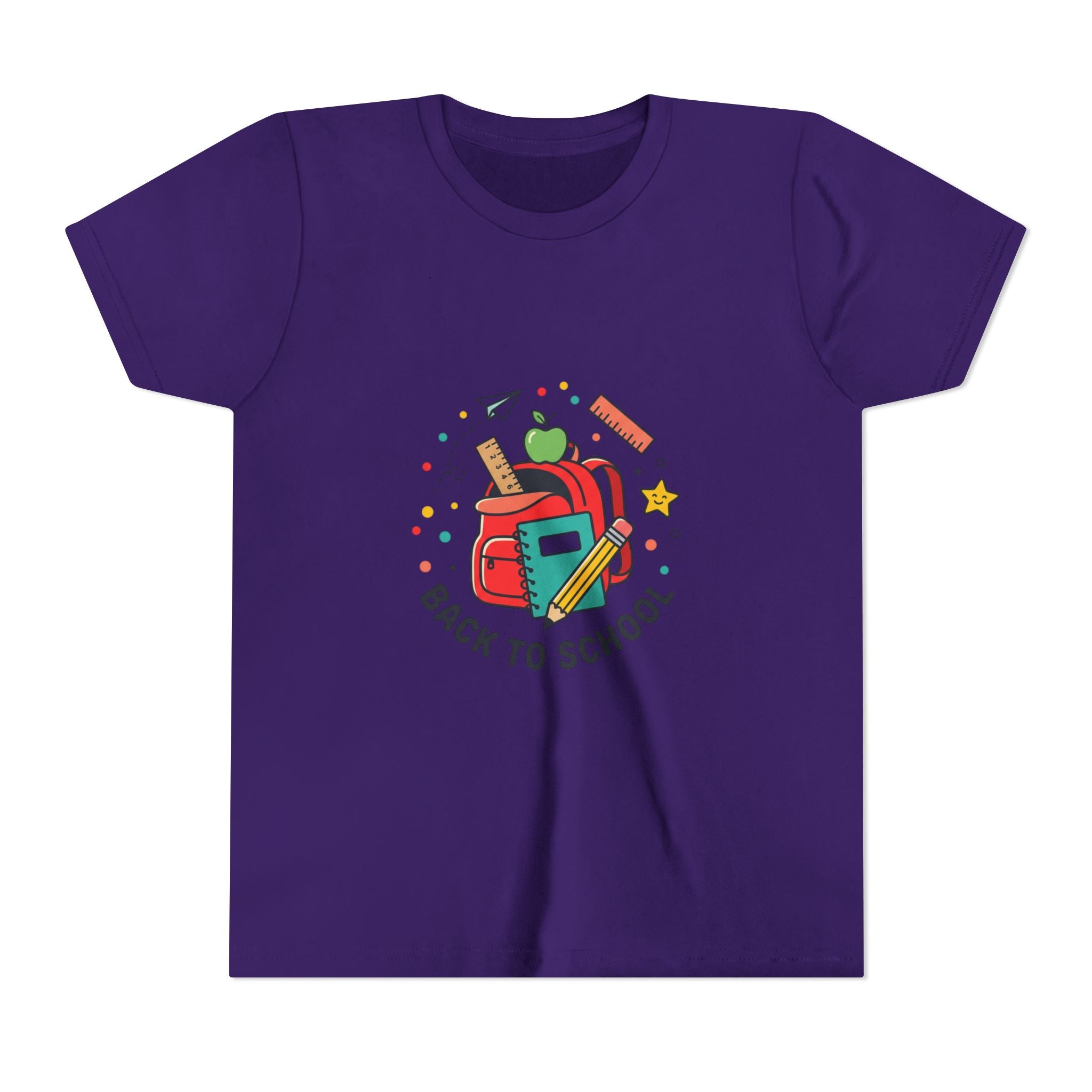 Back to School Youth Tee — Kids Backpack & School Supplies Graphic Shirt