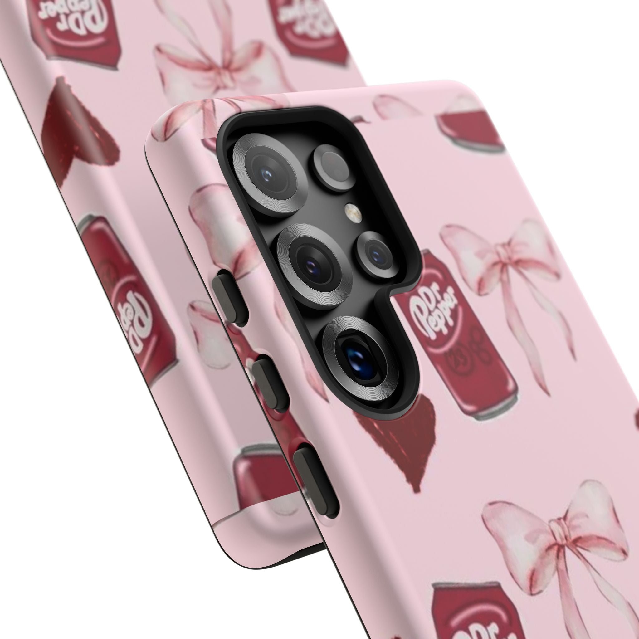 Dr Pepper Pink Bow Phone Case — Cute Soda Pattern Tough Case