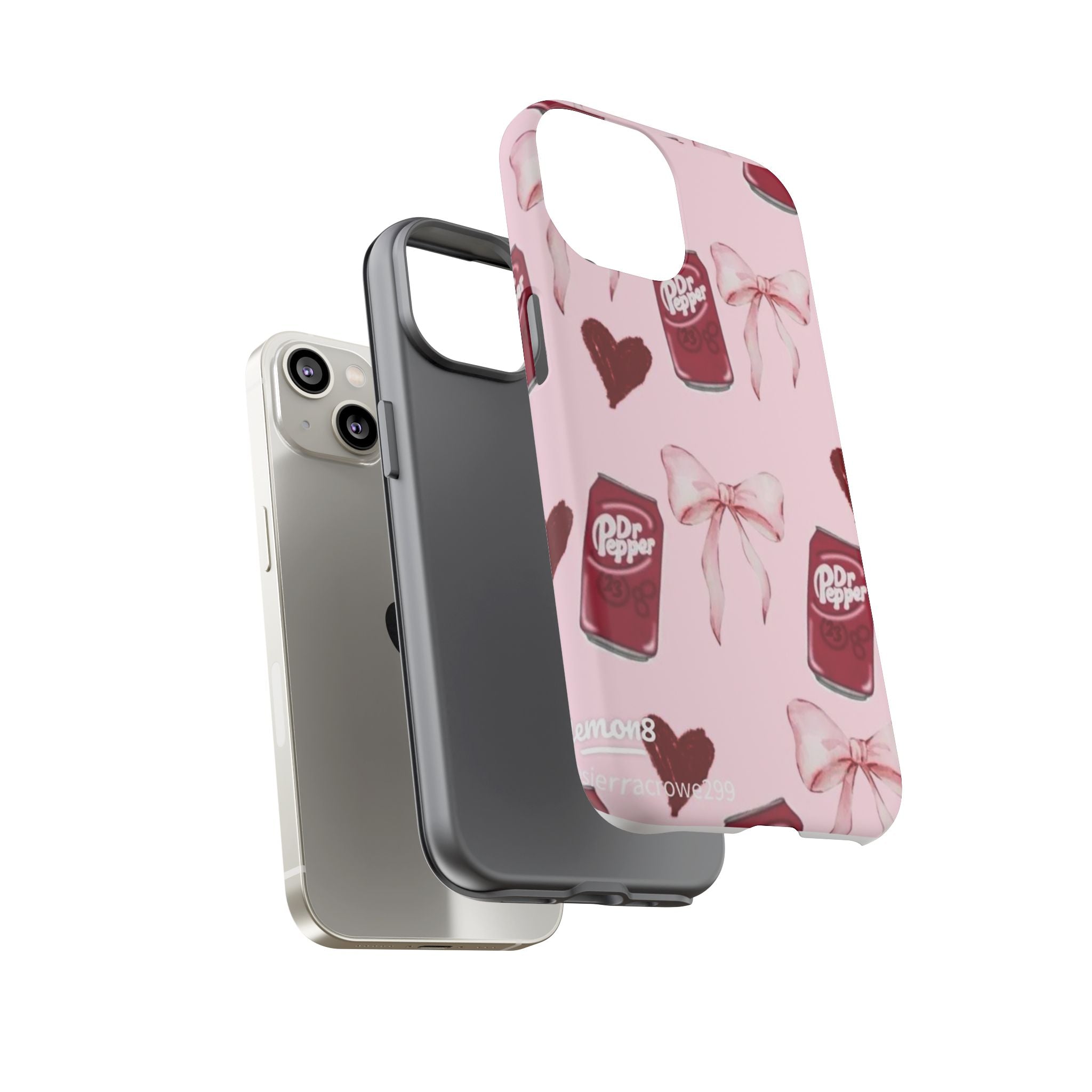 Dr Pepper Pink Bow Phone Case — Cute Soda Pattern Tough Case