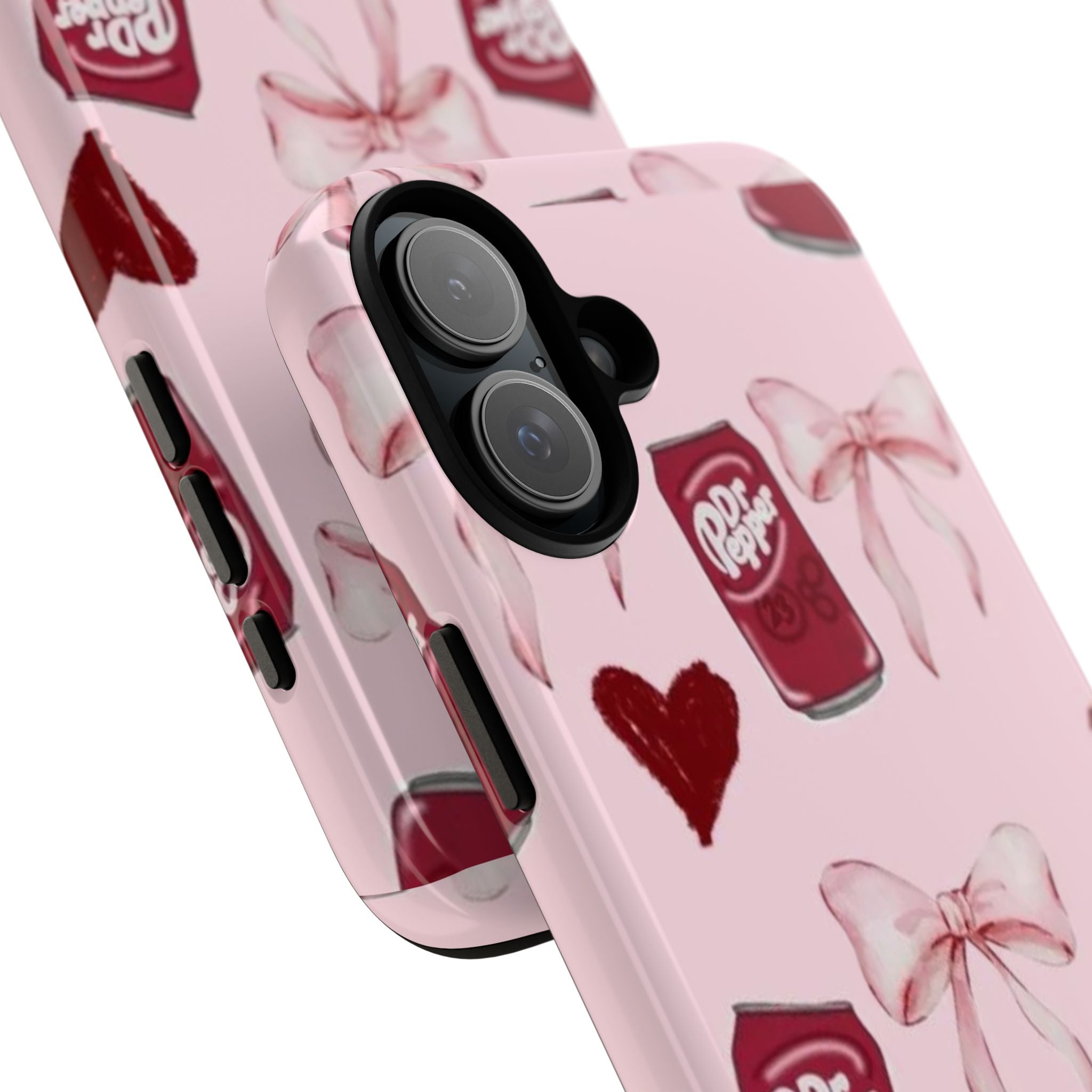 Dr Pepper Pink Bow Phone Case — Cute Soda Pattern Tough Case