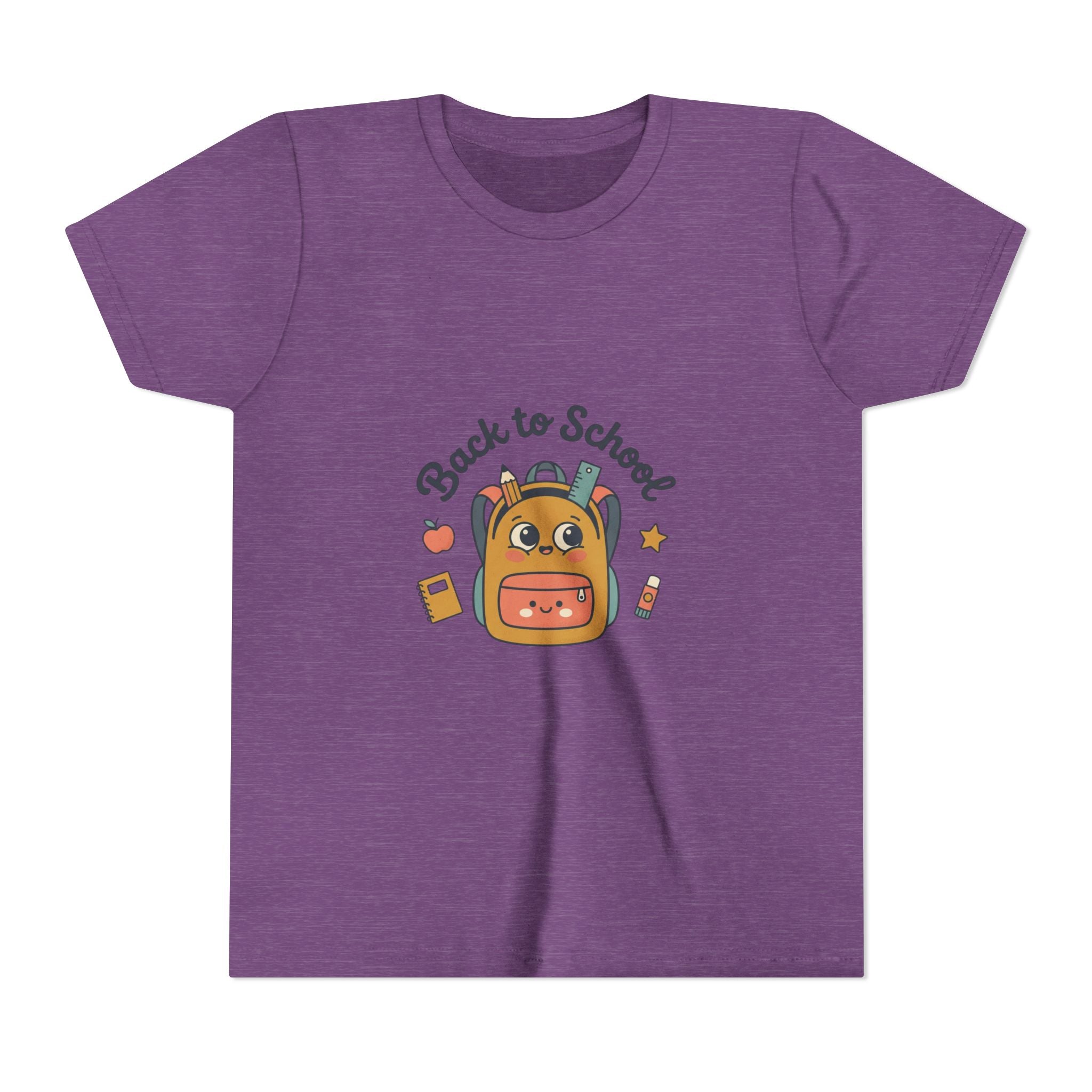 Back to School Youth Tee — Cute Backpack & Supplies Kids Shirt