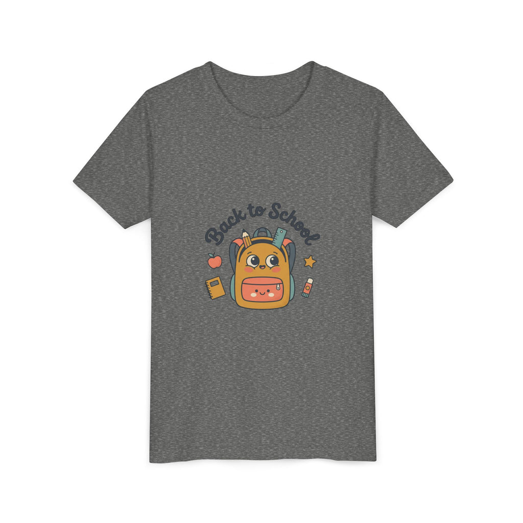 Back to School Youth Tee — Cute Backpack & Supplies Kids Shirt
