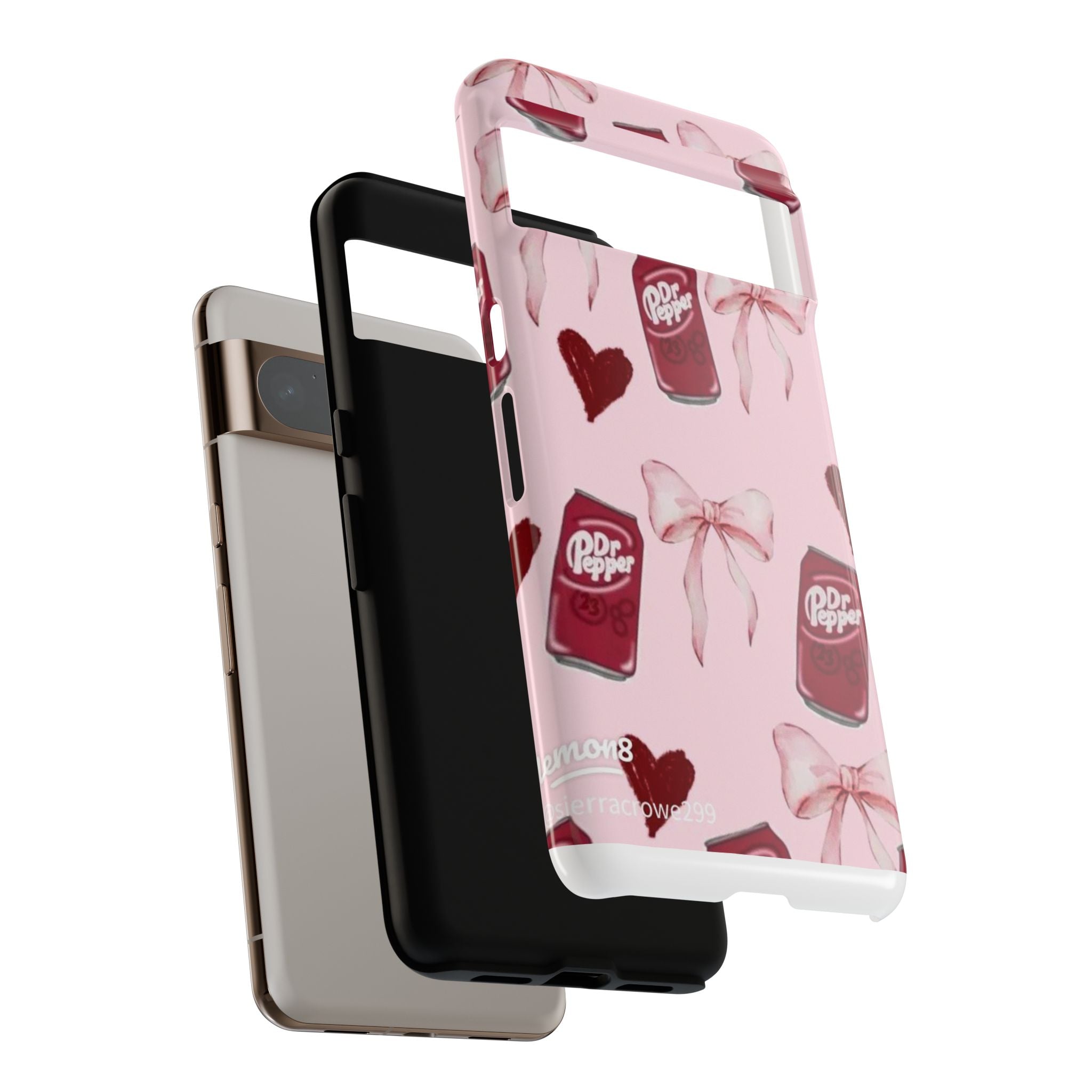 Dr Pepper Pink Bow Phone Case — Cute Soda Pattern Tough Case