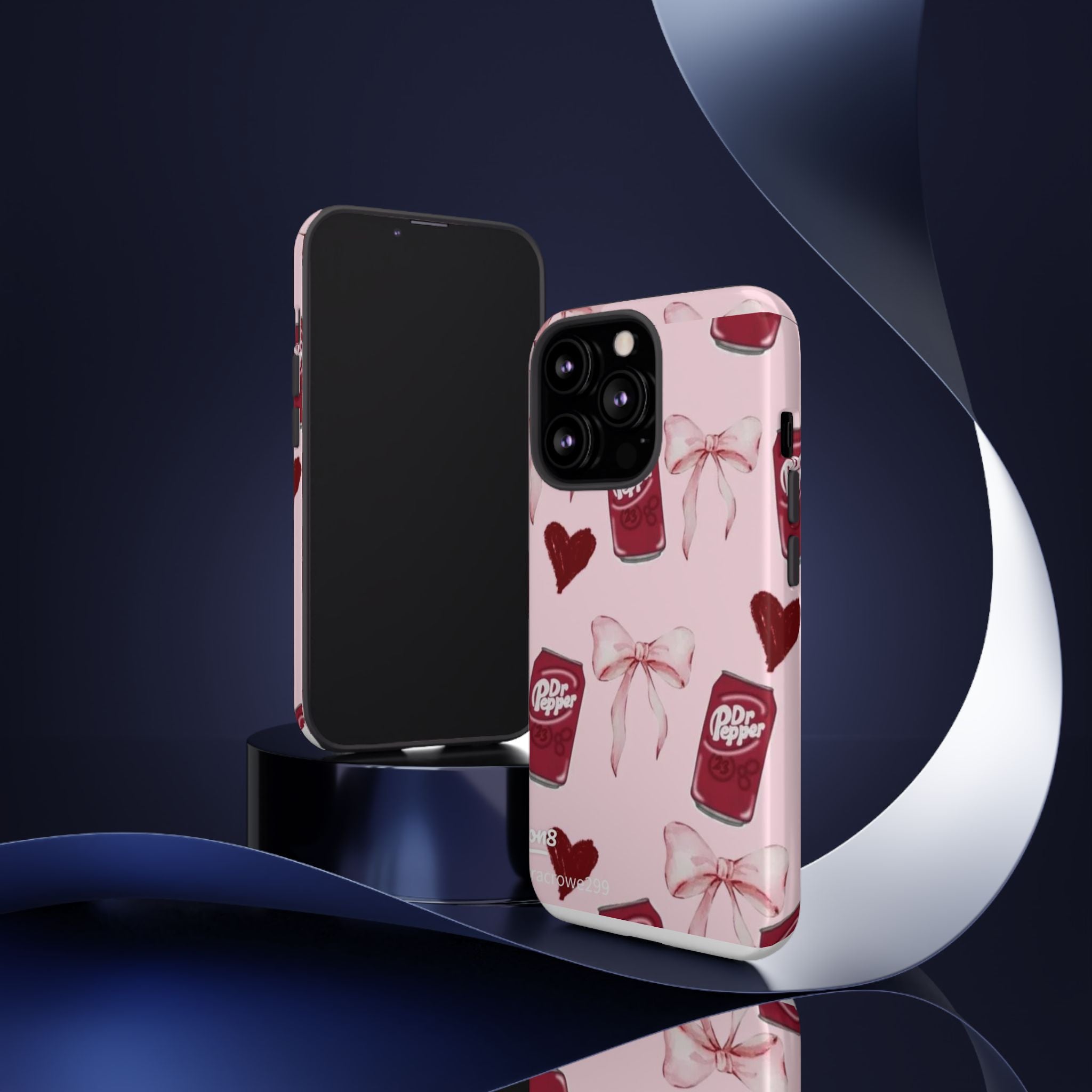 Dr Pepper Pink Bow Phone Case — Cute Soda Pattern Tough Case