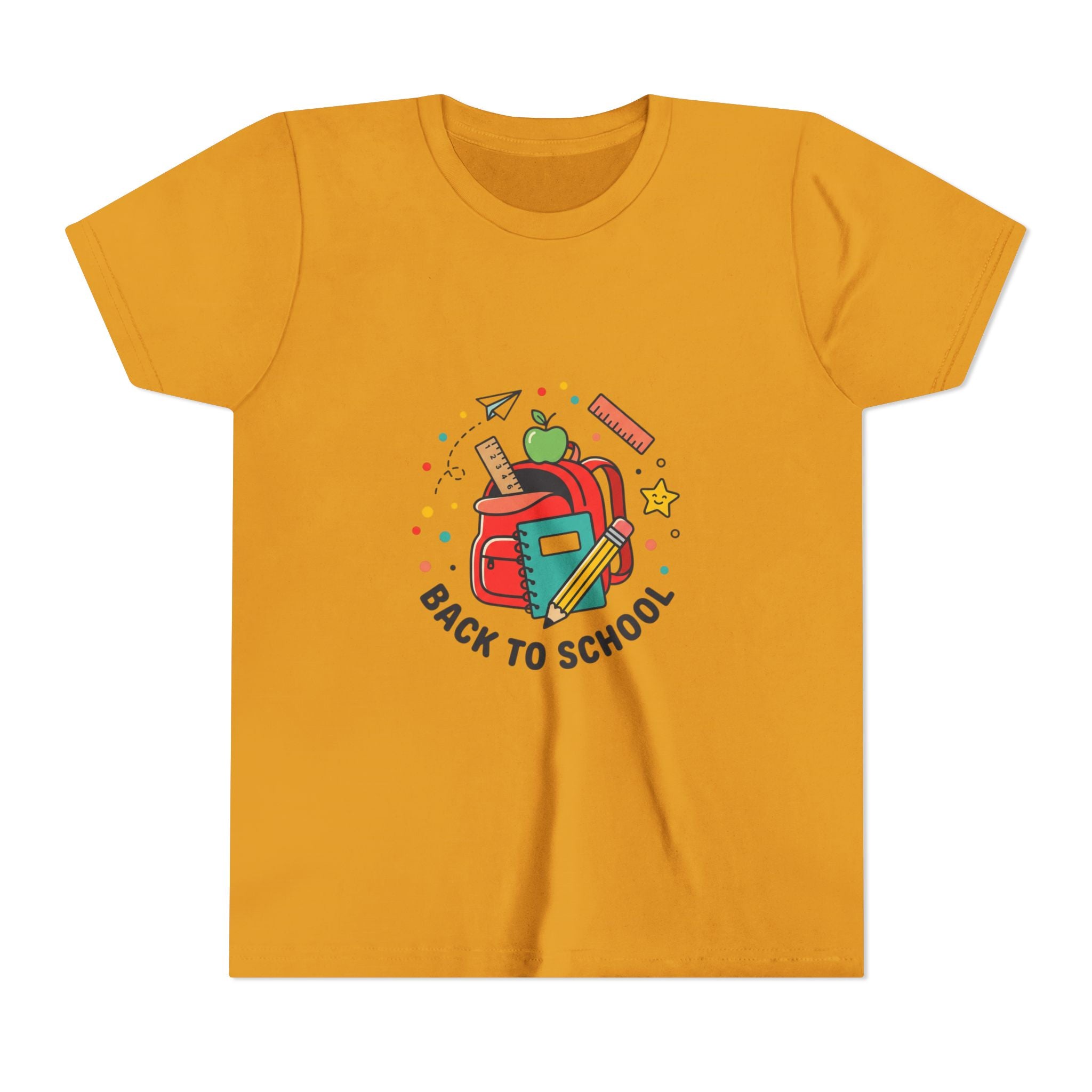 Back to School Youth Tee — Kids Backpack & School Supplies Graphic Shirt