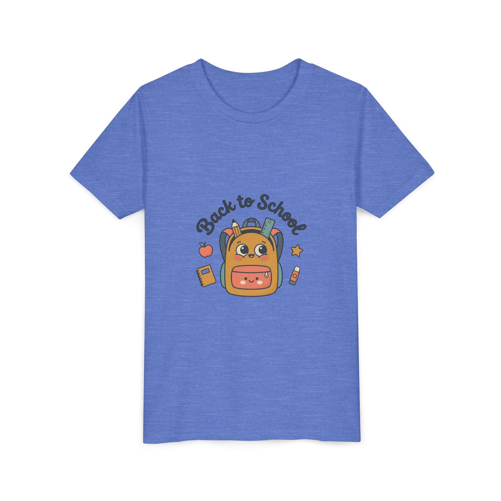 Back to School Youth Tee — Cute Backpack & Supplies Kids Shirt