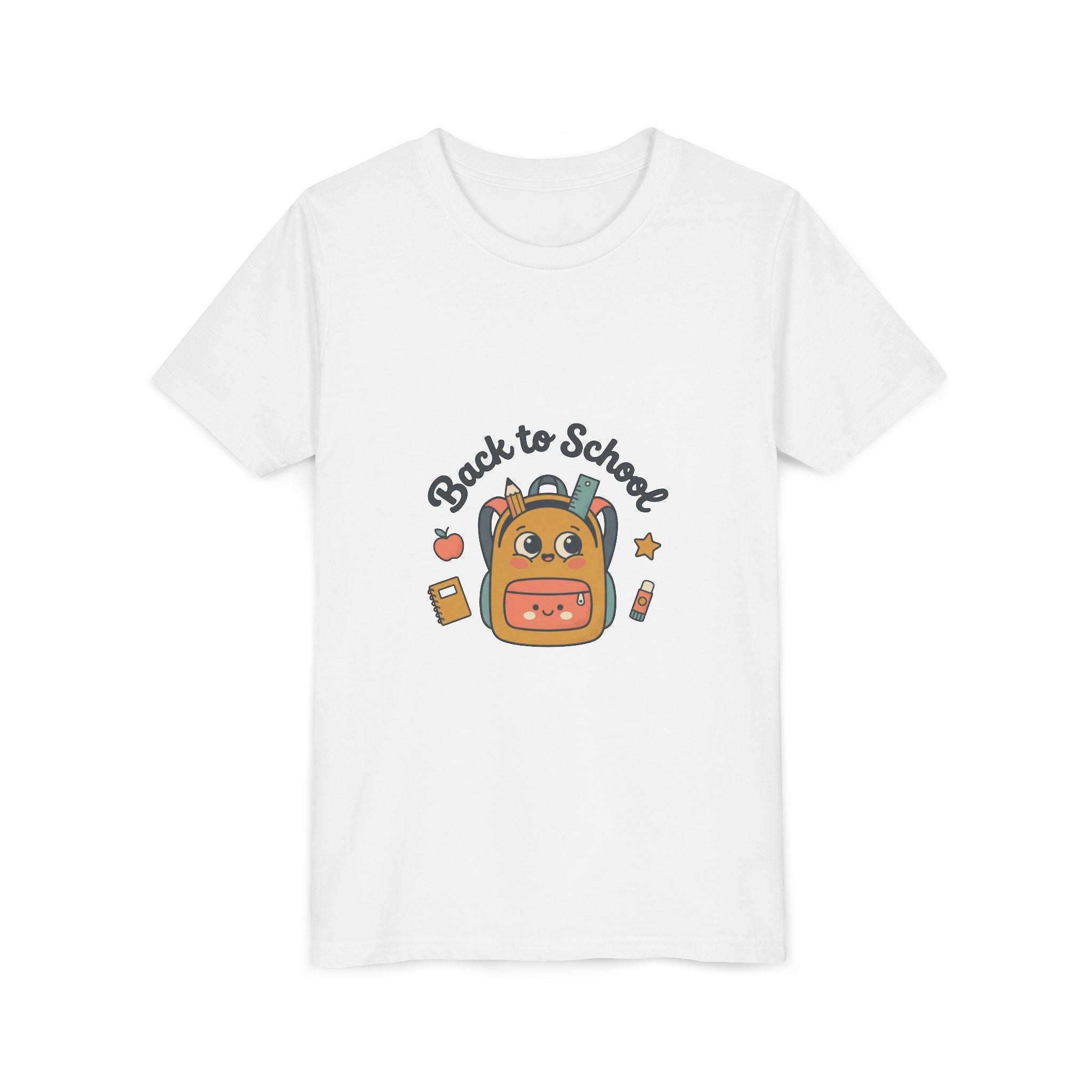 Back to School Youth Tee — Cute Backpack & Supplies Kids Shirt