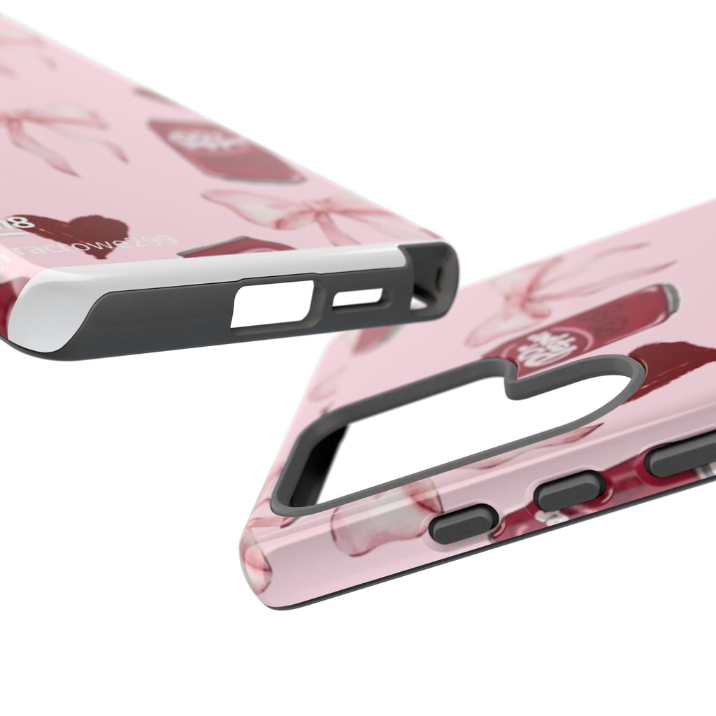 Dr Pepper Pink Bow Phone Case — Cute Soda Pattern Tough Case
