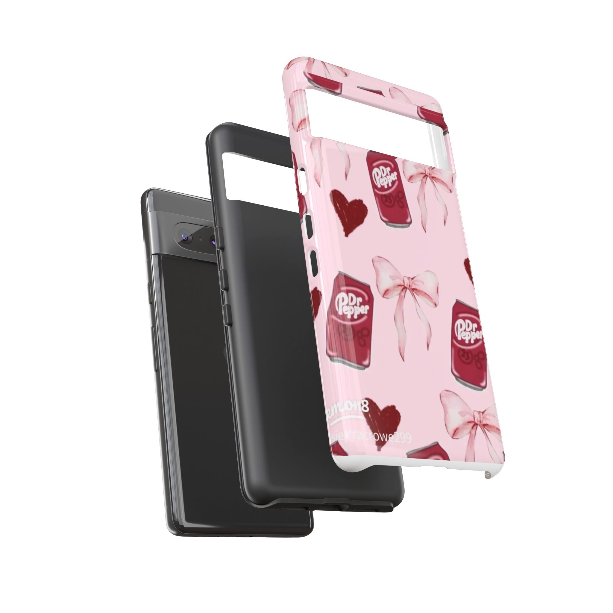 Dr Pepper Pink Bow Phone Case — Cute Soda Pattern Tough Case