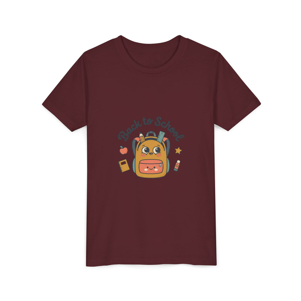 Back to School Youth Tee — Cute Backpack & Supplies Kids Shirt