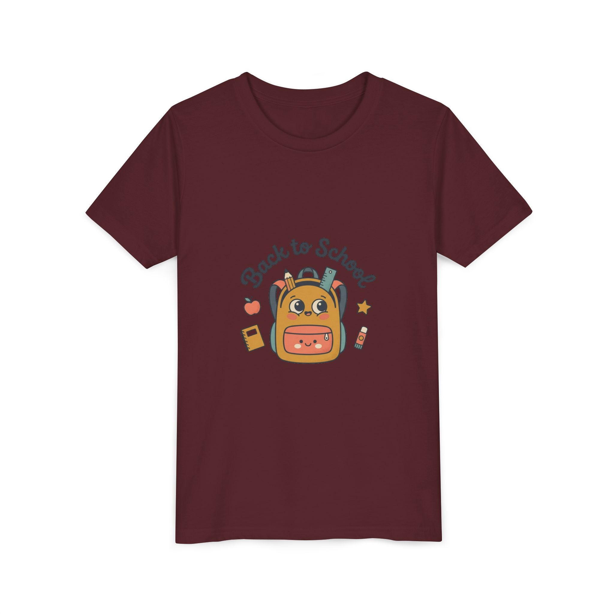 Back to School Youth Tee — Cute Backpack & Supplies Kids Shirt