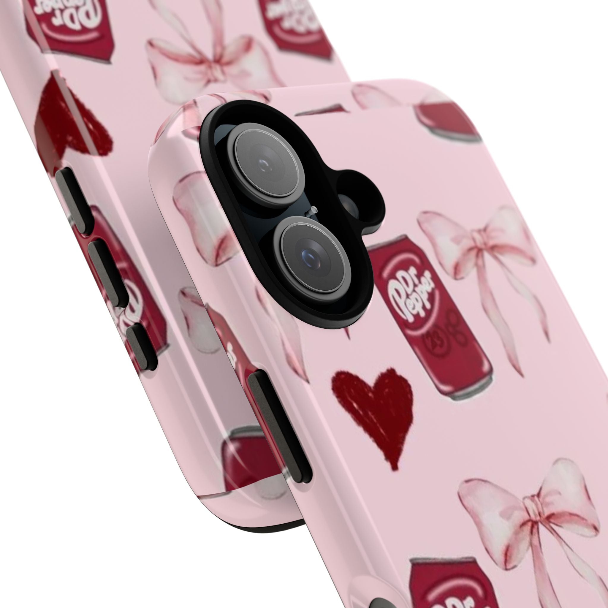 Dr Pepper Pink Bow Phone Case — Cute Soda Pattern Tough Case
