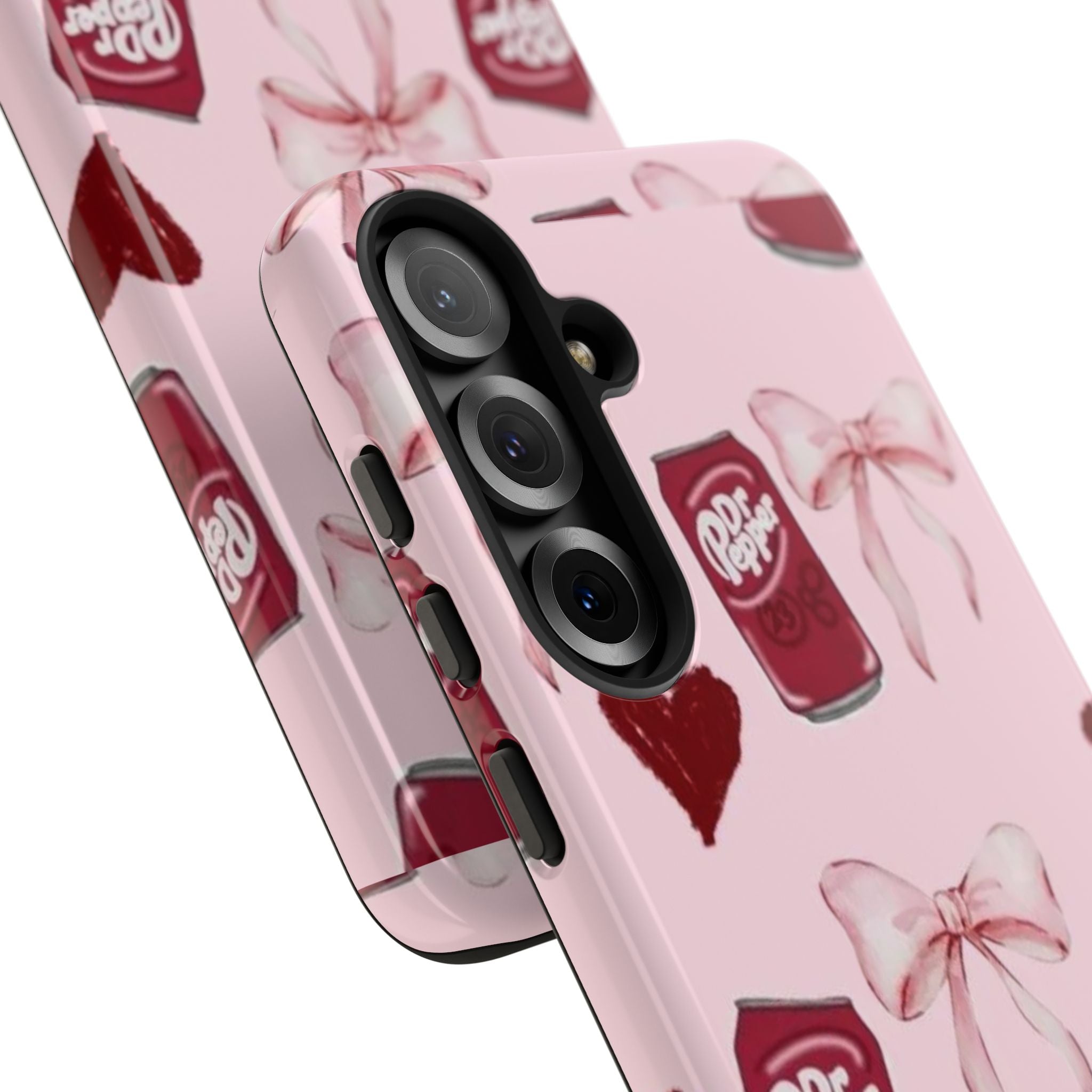 Dr Pepper Pink Bow Phone Case — Cute Soda Pattern Tough Case