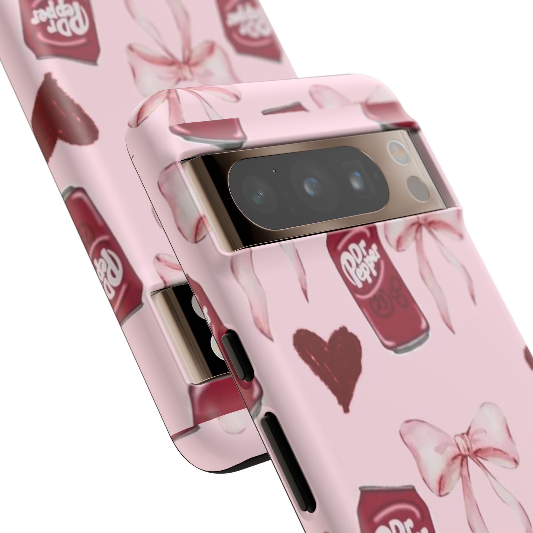 Dr Pepper Pink Bow Phone Case — Cute Soda Pattern Tough Case