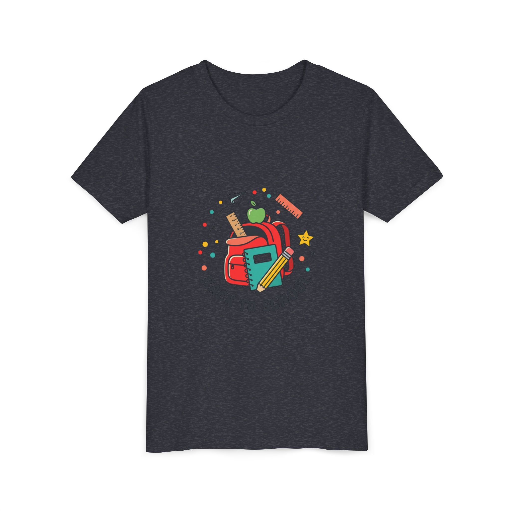 Back to School Youth Tee — Kids Backpack & School Supplies Graphic Shirt