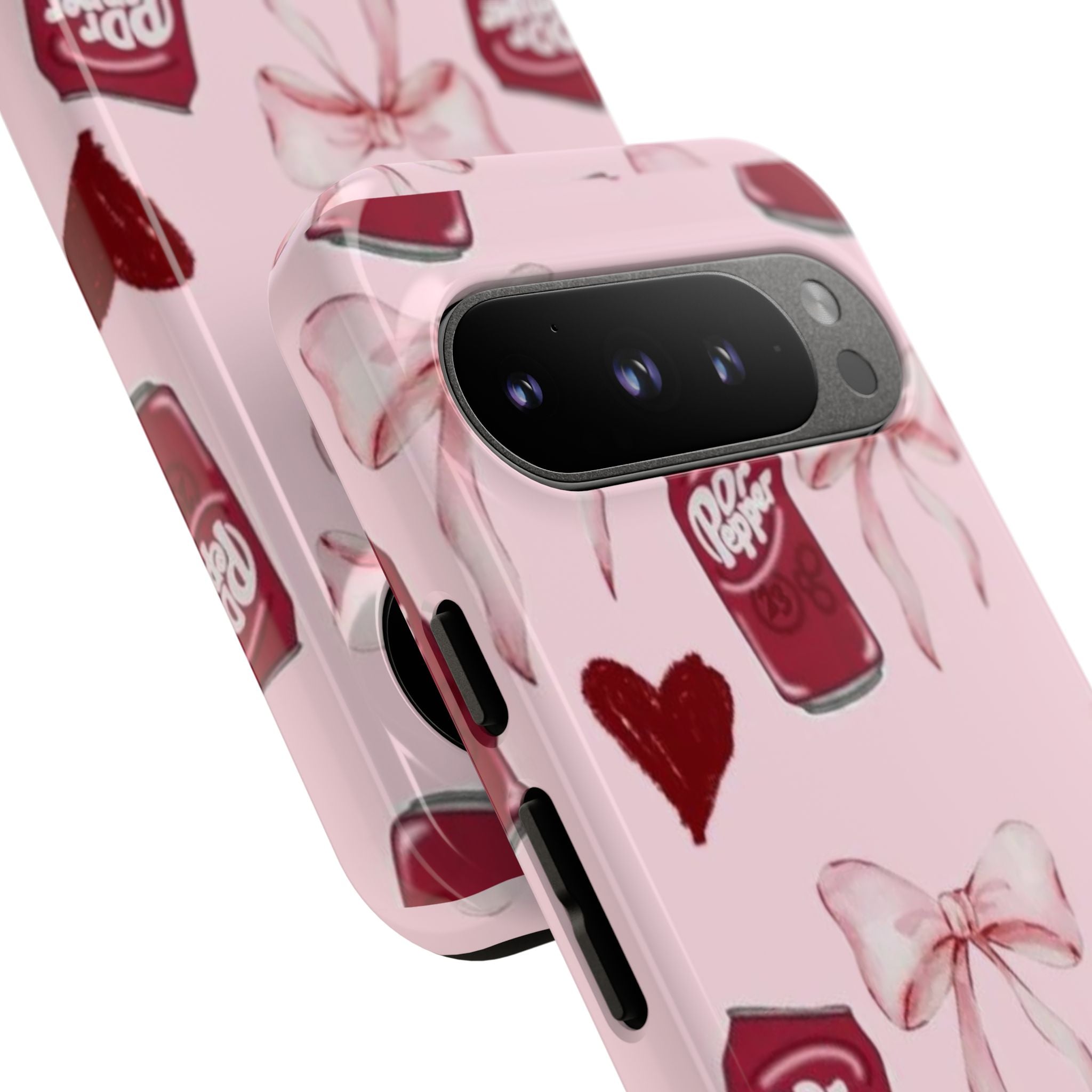 Dr Pepper Pink Bow Phone Case — Cute Soda Pattern Tough Case