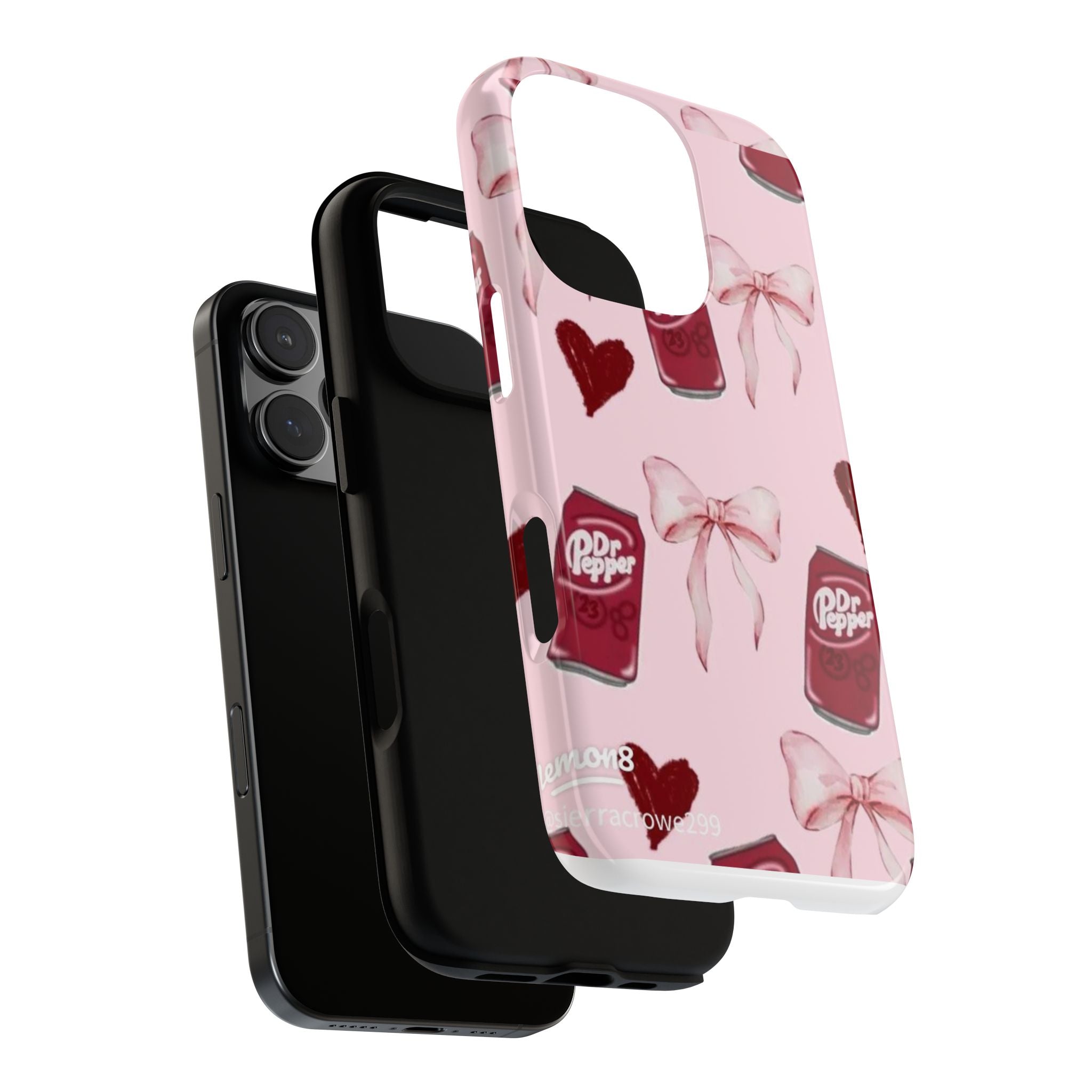 Dr Pepper Pink Bow Phone Case — Cute Soda Pattern Tough Case