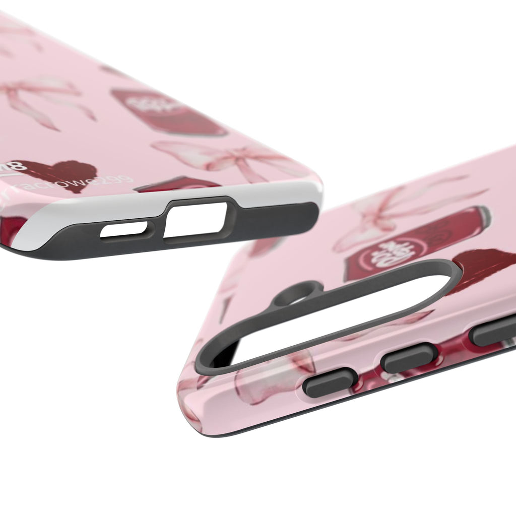 Dr Pepper Pink Bow Phone Case — Cute Soda Pattern Tough Case