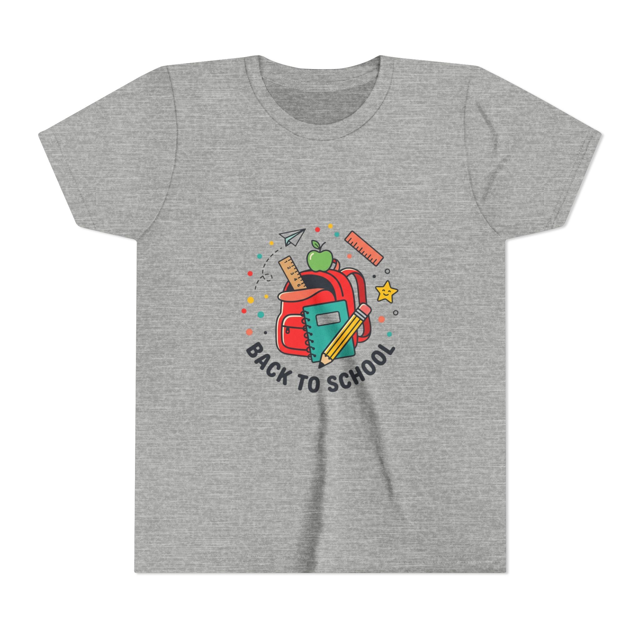 Back to School Youth Tee — Kids Backpack & School Supplies Graphic Shirt