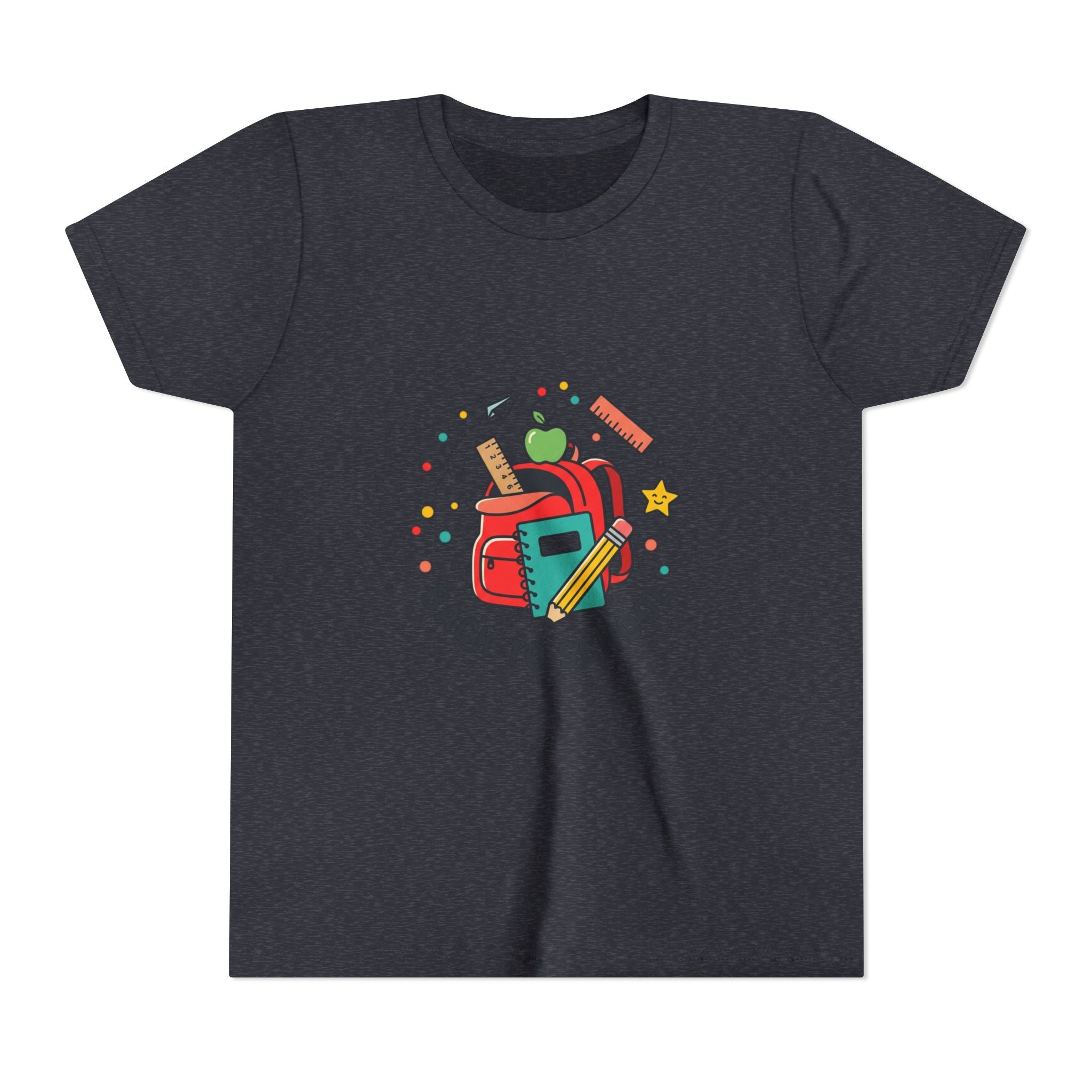 Back to School Youth Tee — Kids Backpack & School Supplies Graphic Shirt