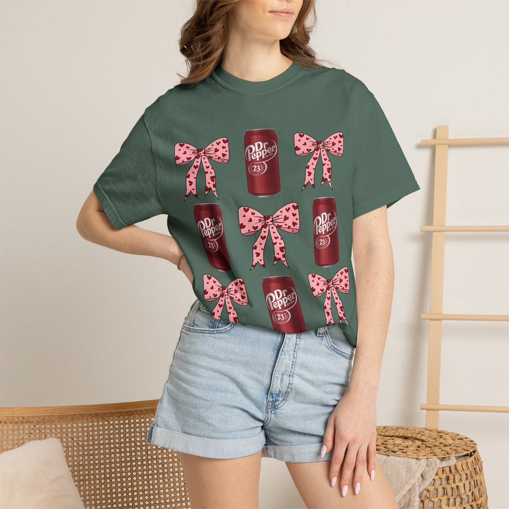 Dr Pepper Cans & Pink Polka Dot Bows T-Shirt