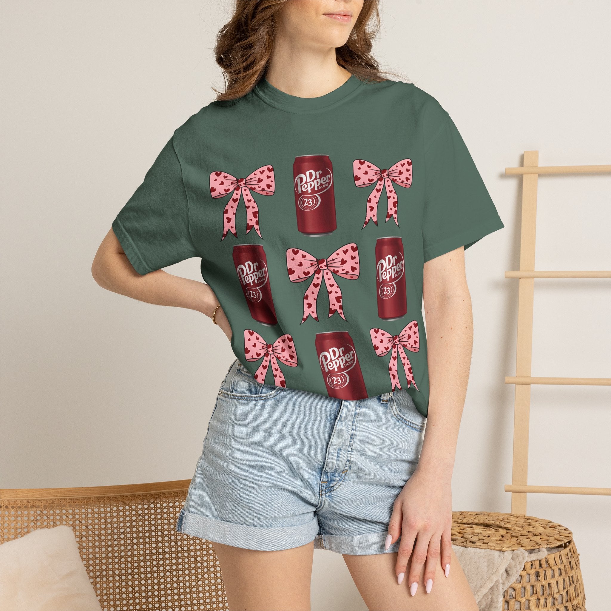 Dr Pepper Cans & Pink Polka Dot Bows T-Shirt