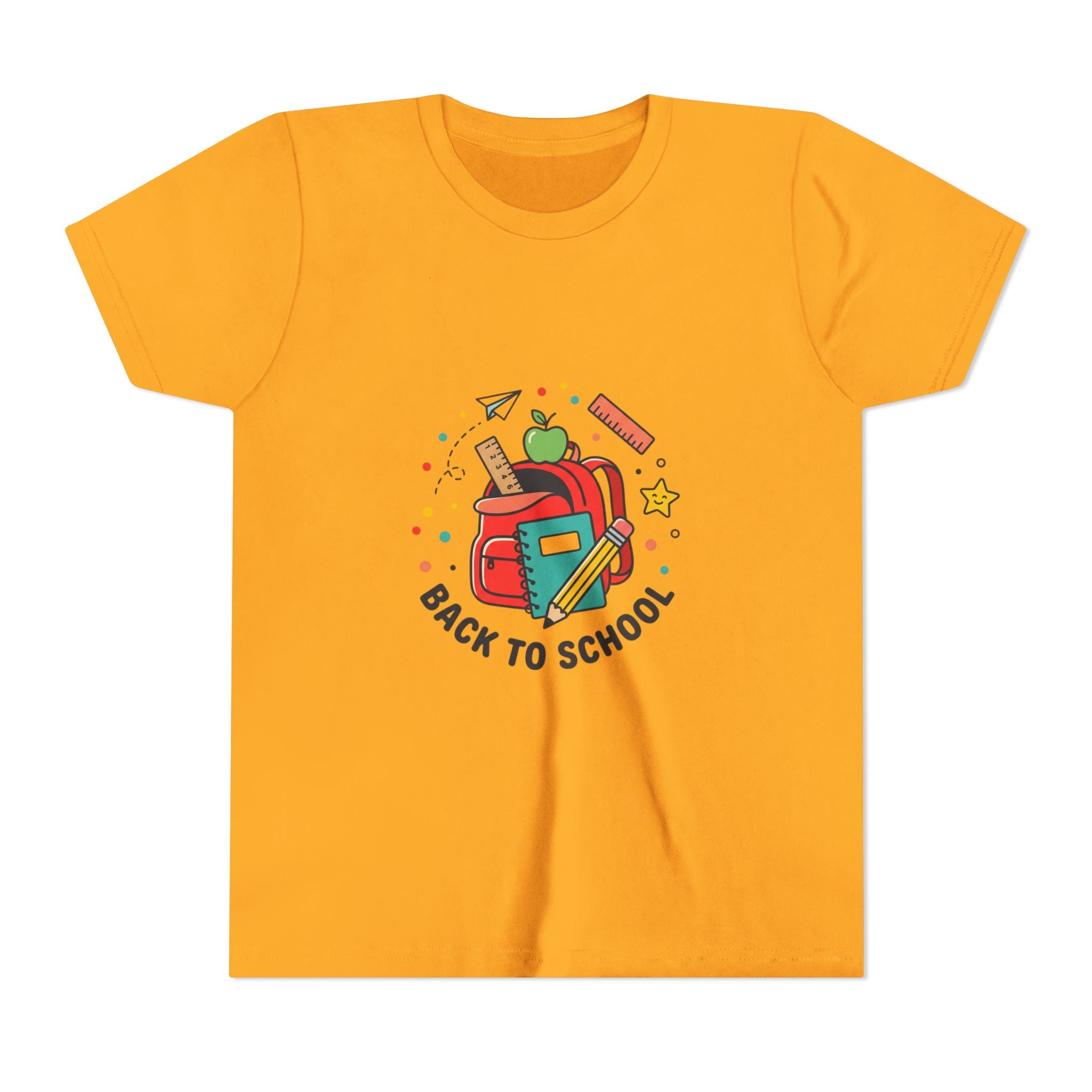 Back to School Youth Tee — Kids Backpack & School Supplies Graphic Shirt
