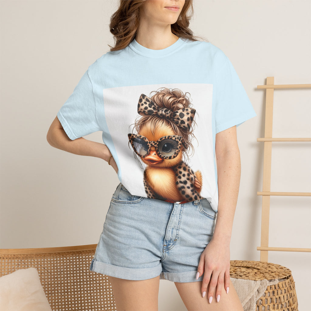 Cute Leopard Chick T-Shirt — Sunglasses Chick Graphic Tee