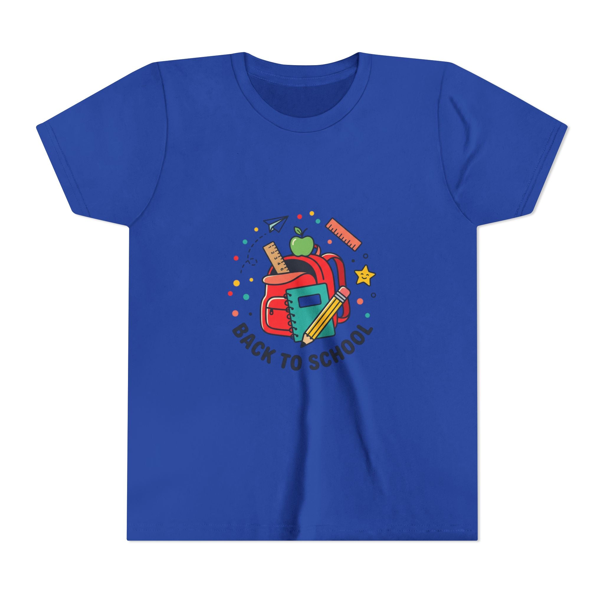 Back to School Youth Tee — Kids Backpack & School Supplies Graphic Shirt
