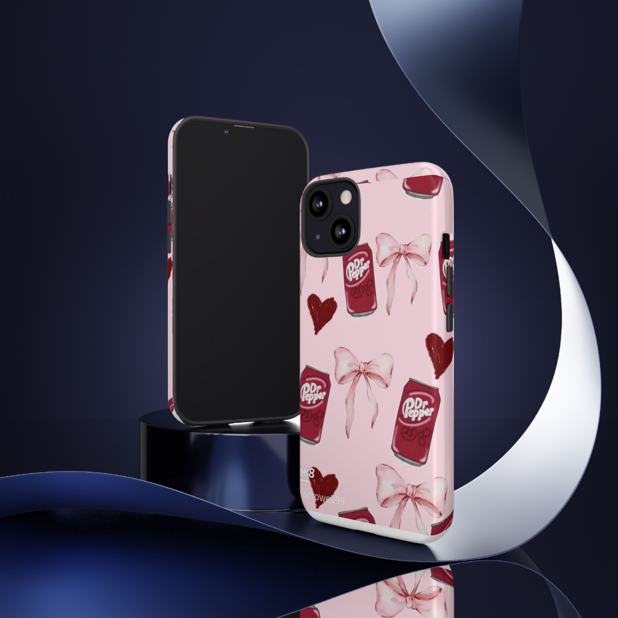 Dr Pepper Pink Bow Phone Case — Cute Soda Pattern Tough Case