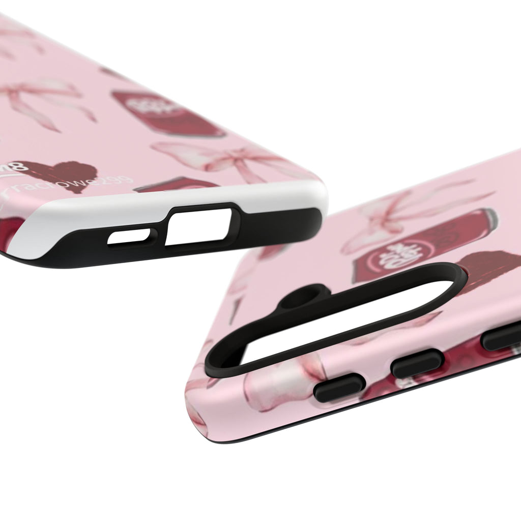 Dr Pepper Pink Bow Phone Case — Cute Soda Pattern Tough Case
