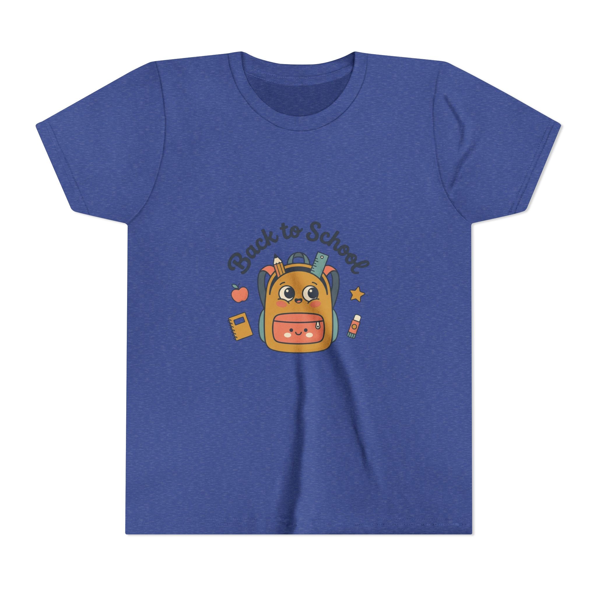Back to School Youth Tee — Cute Backpack & Supplies Kids Shirt