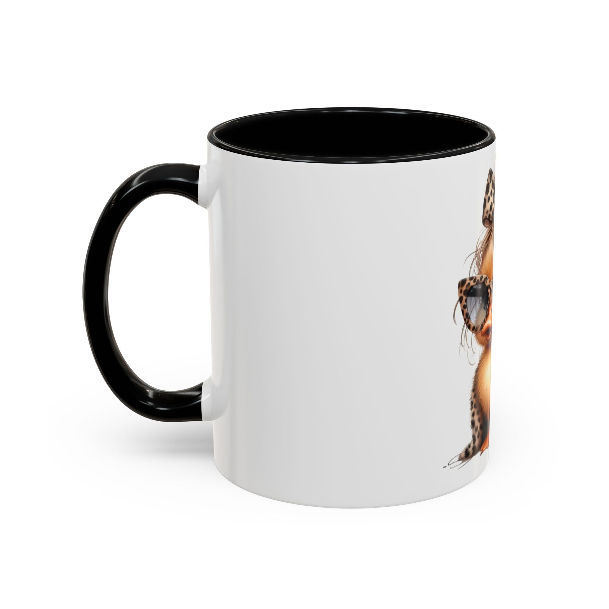 Leopard Chick Coffee Mug — Cute Chic Duckling Accent Mug (11/15oz)