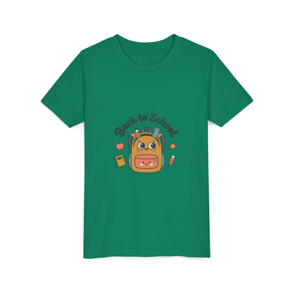 Back to School Youth Tee — Cute Backpack & Supplies Kids Shirt