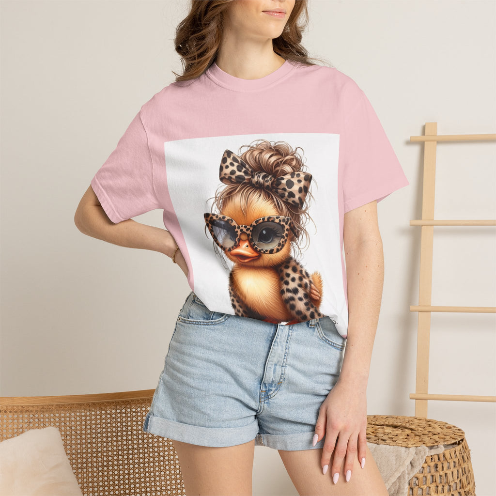 Cute Leopard Chick T-Shirt — Sunglasses Chick Graphic Tee